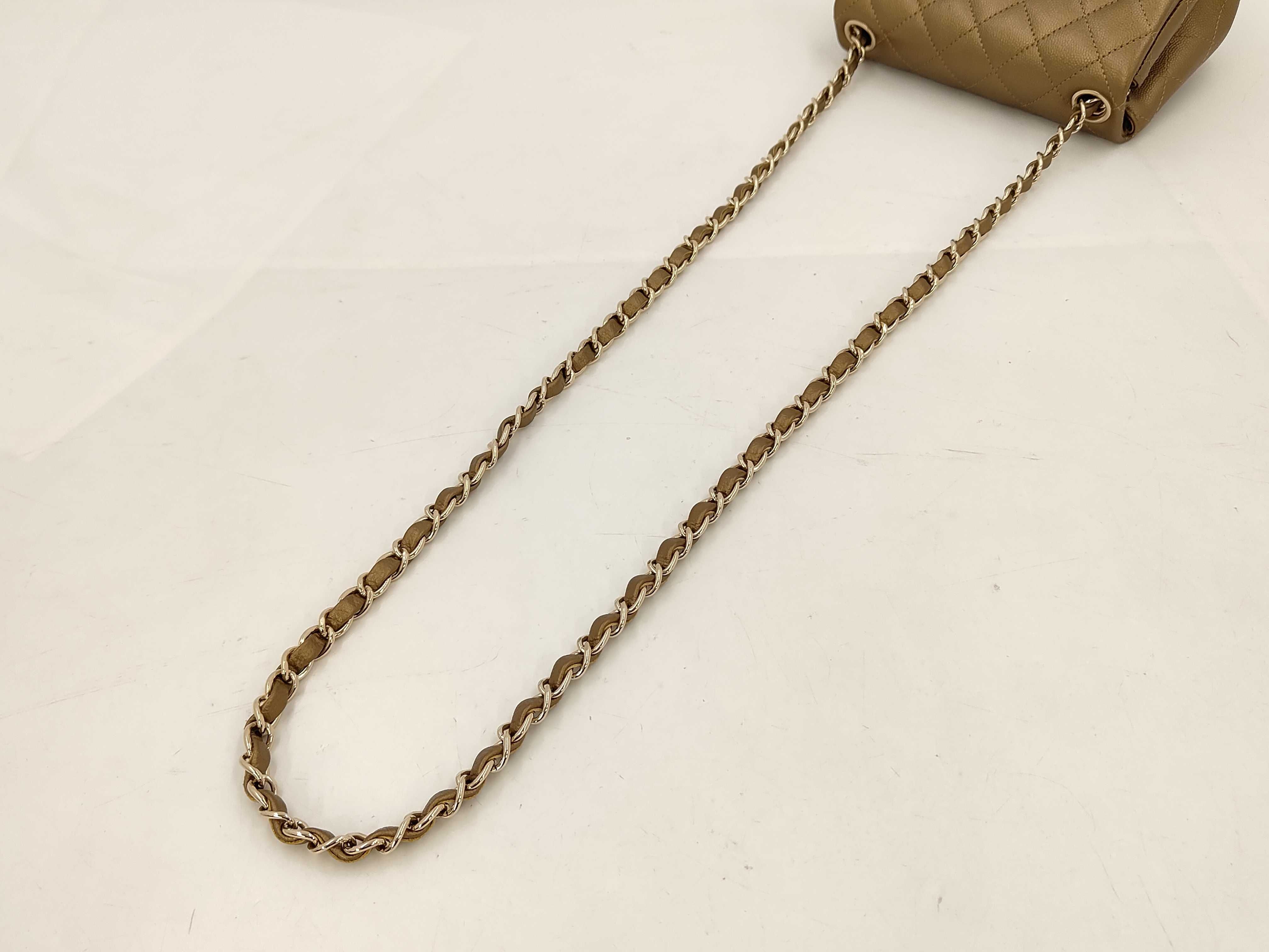 Mini Matelassé Caviar Leather Gold Shoulder Bag — view 3