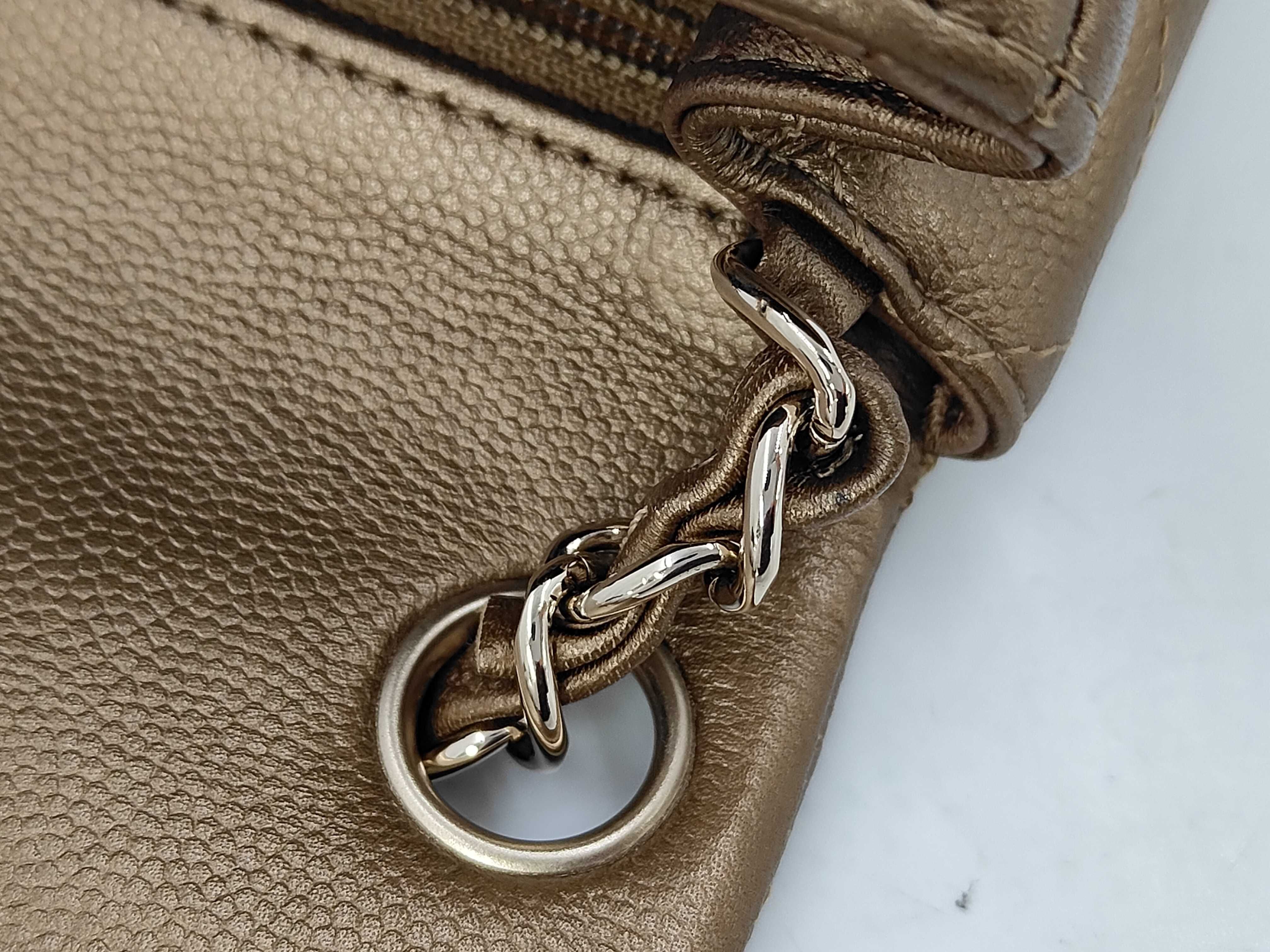 Mini Matelassé Caviar Leather Gold Shoulder Bag — view 5