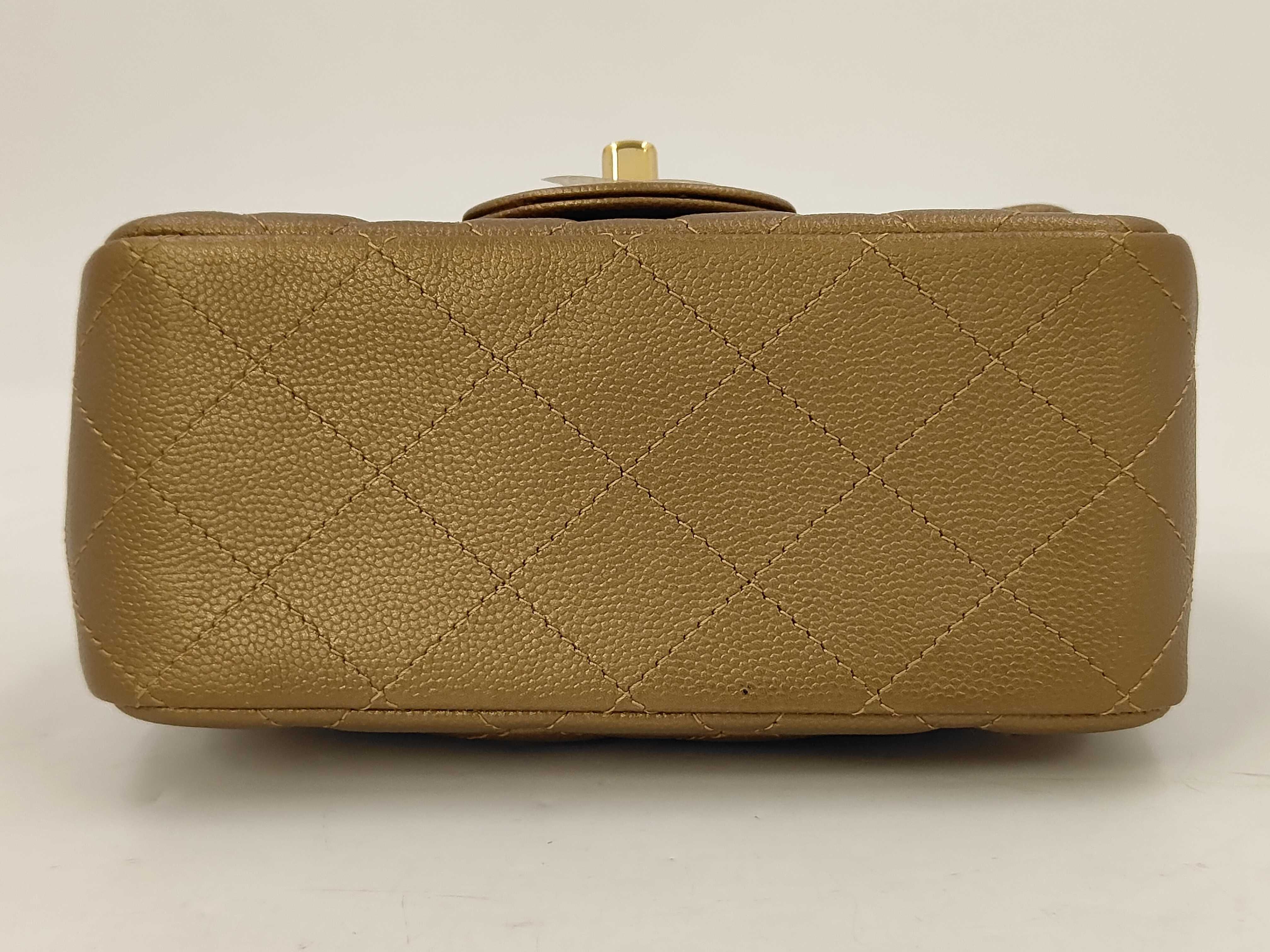 Mini Matelassé Caviar Leather Gold Shoulder Bag — view 6