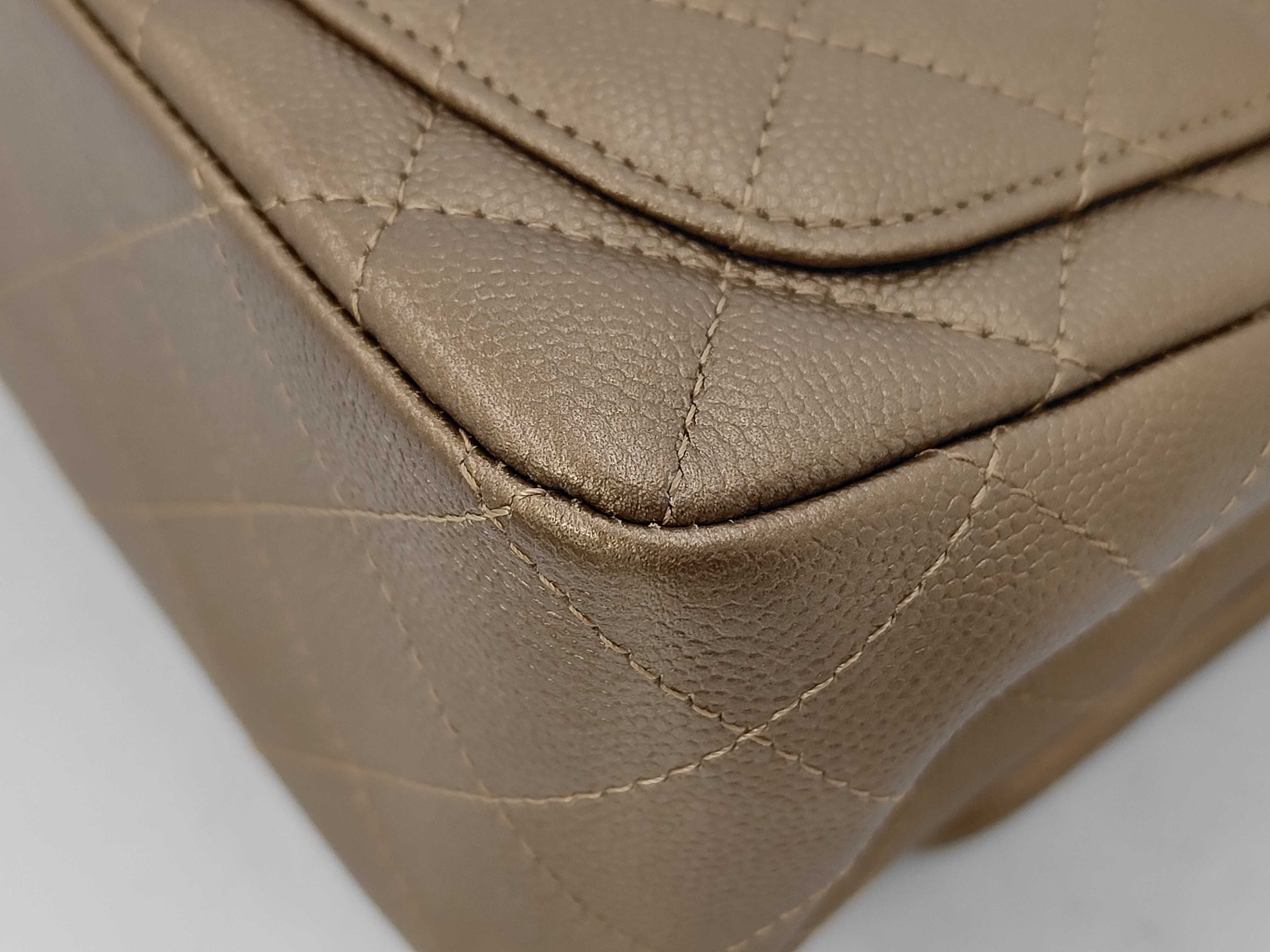 Mini Matelassé Caviar Leather Gold Shoulder Bag — view 7