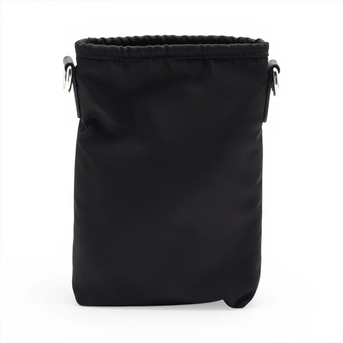 Tessuto Nylon x Leather Shoulder Bag, Black — view 2