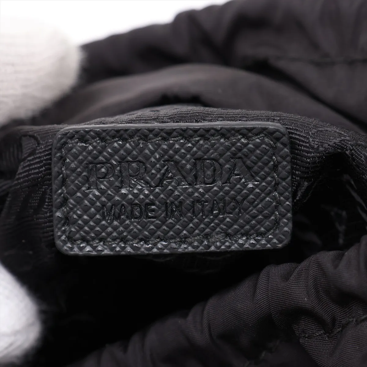 Tessuto Nylon x Leather Shoulder Bag, Black — view 8