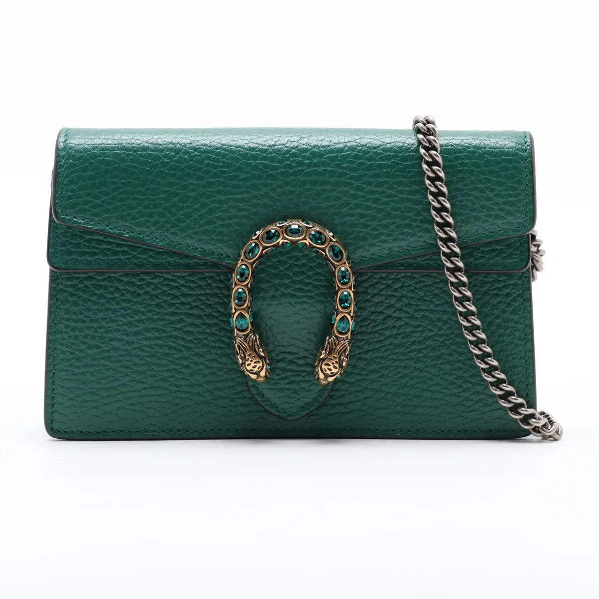Dionysus Leather Chain Shoulder Bag, Green