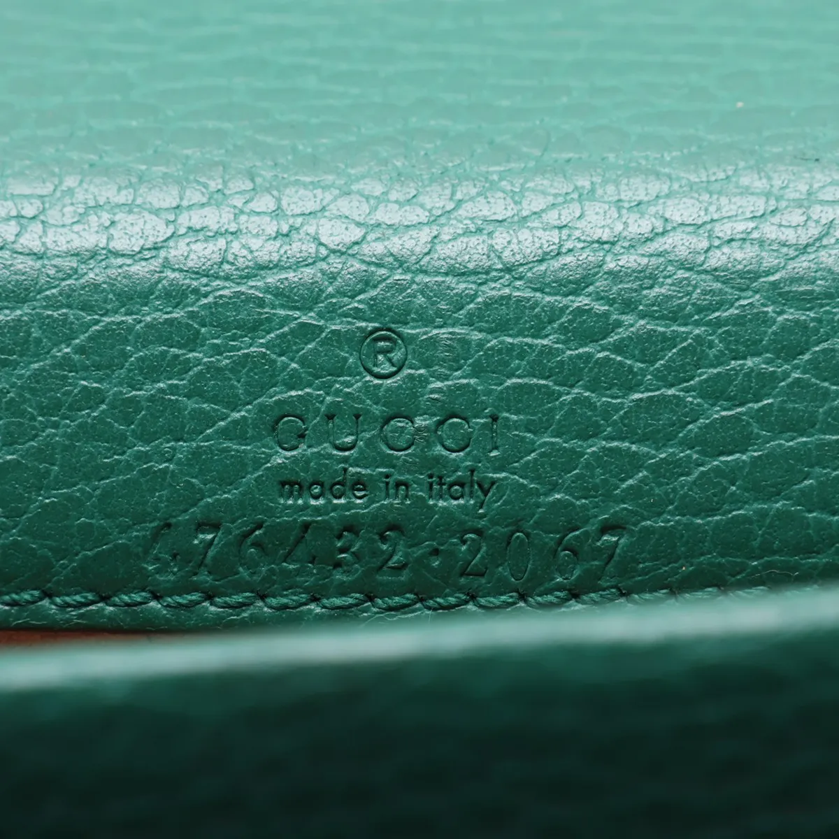 Dionysus Leather Chain Shoulder Bag, Green — view 7