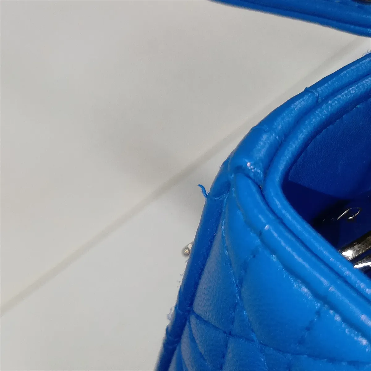 Cannage Lady Dior Leather 2-Way Handbag, Blue — view 15