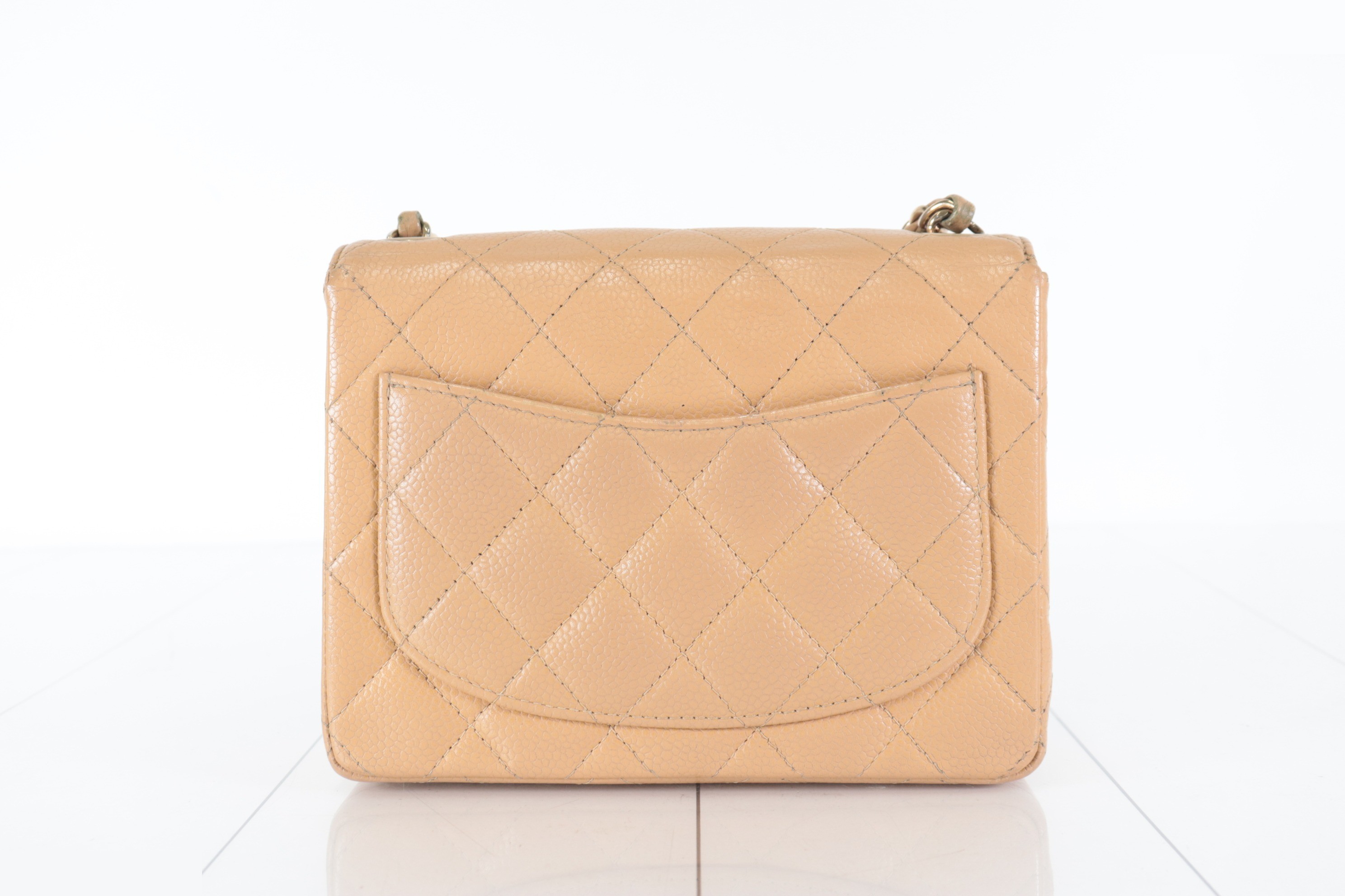 Minimato Caviar Chain Shoulder Bag, Beige, Series 9 — view 2