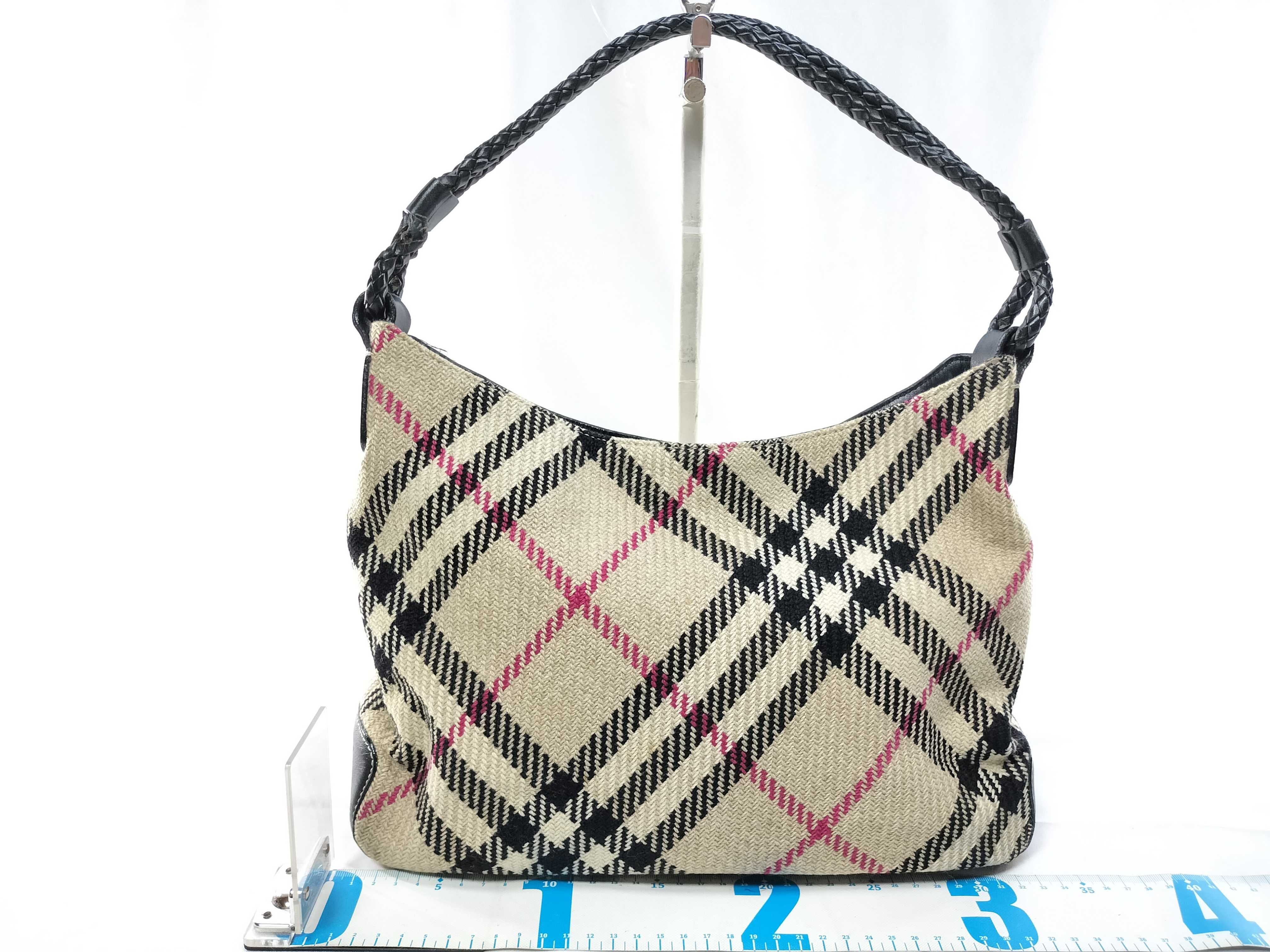 Canvas Tote One-Shoulder Check Shoulder Bag — view 2