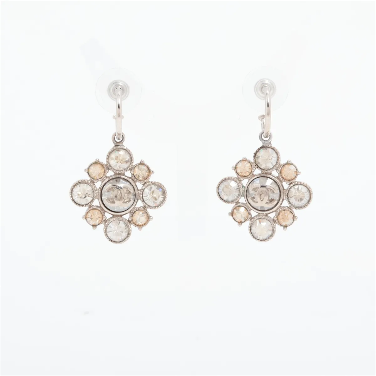 Cocomark 09C Earrings (for both ears) GP x Rhinestone Silver