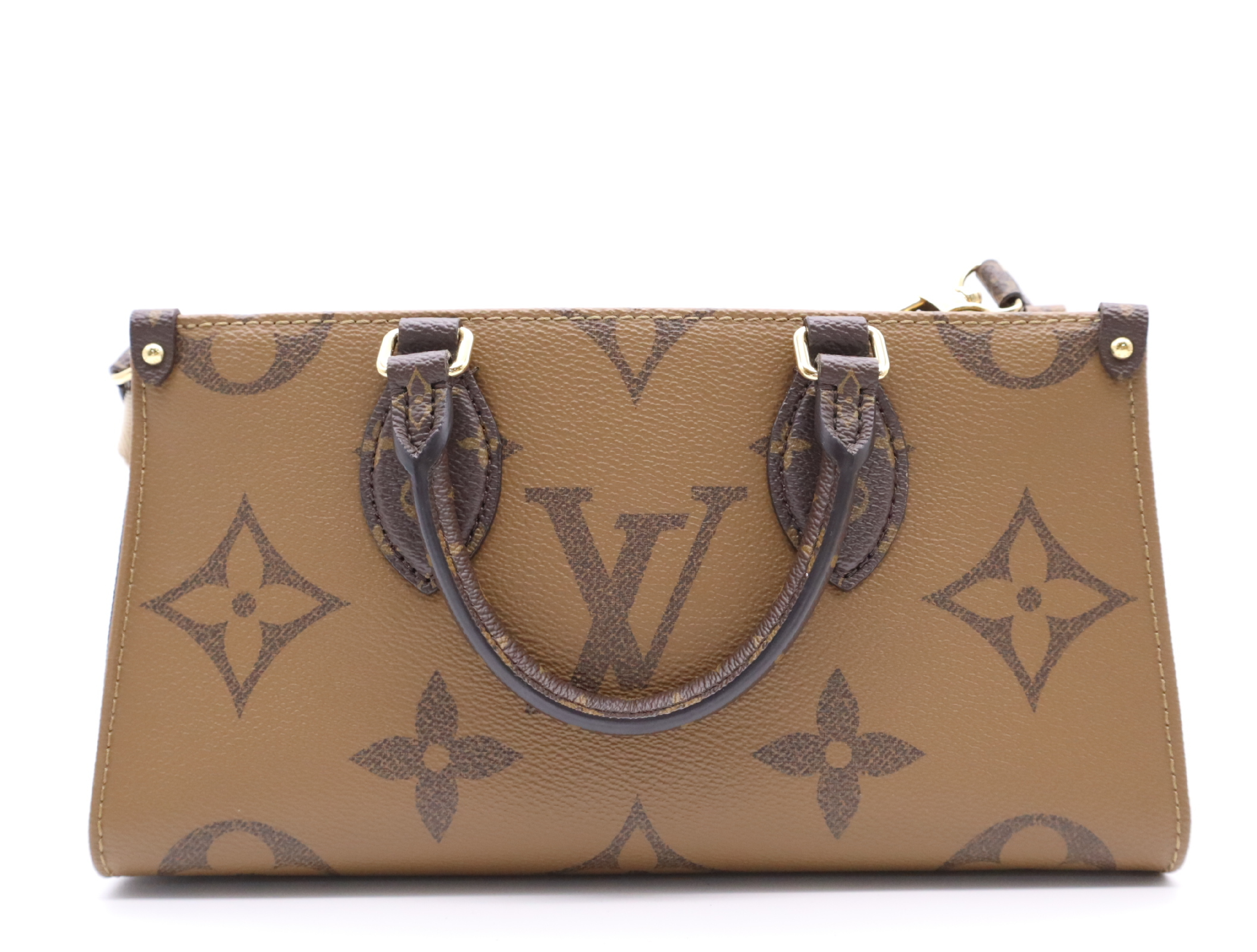 M46653 Monogram Giant Reverse OnTheGo EW Handbag with Shoulder Strap, Coin Case, Dust Bag, and Box — view 2