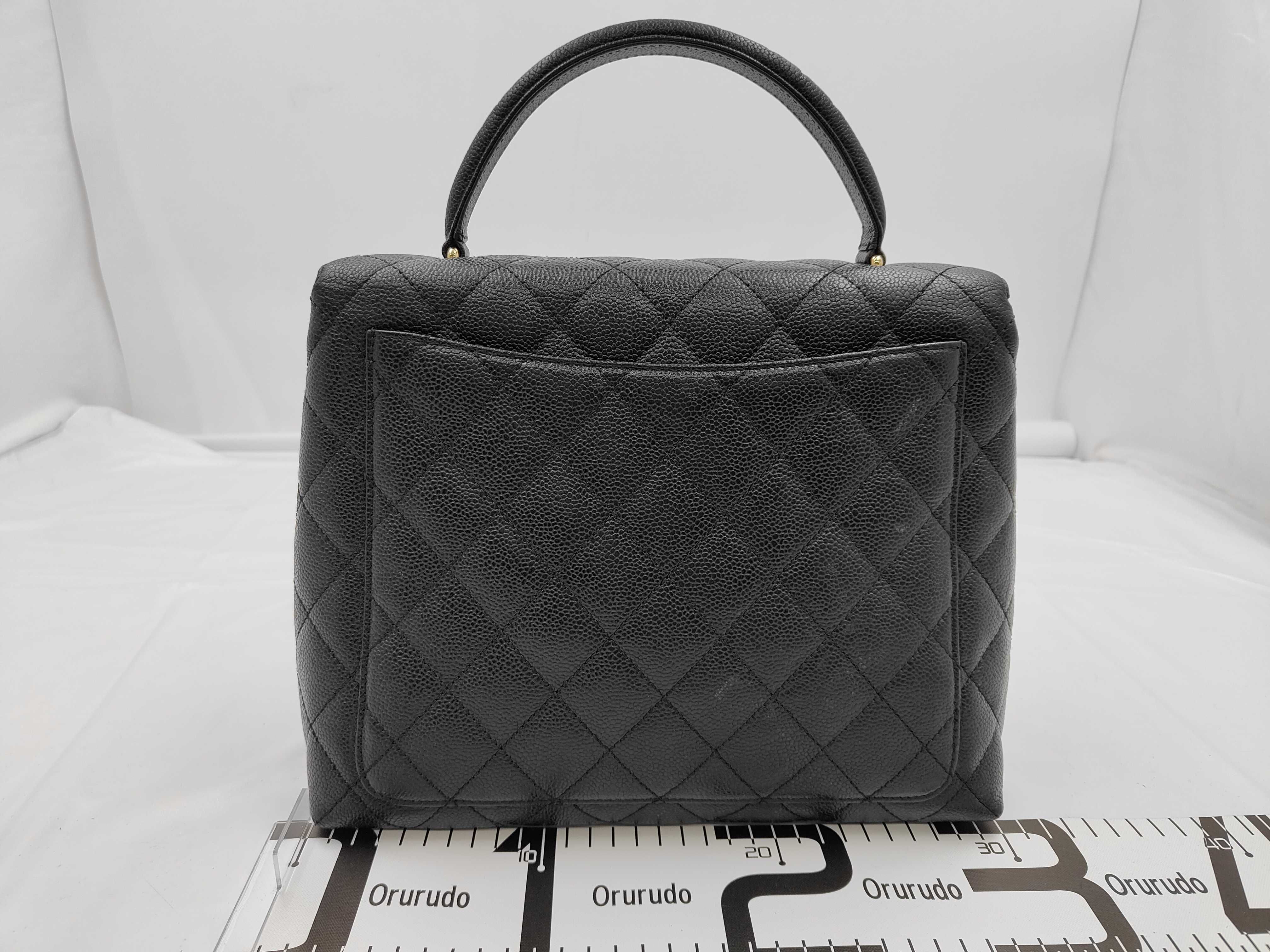 Matelassé Coco Mark Caviar Skin Handbag — view 2
