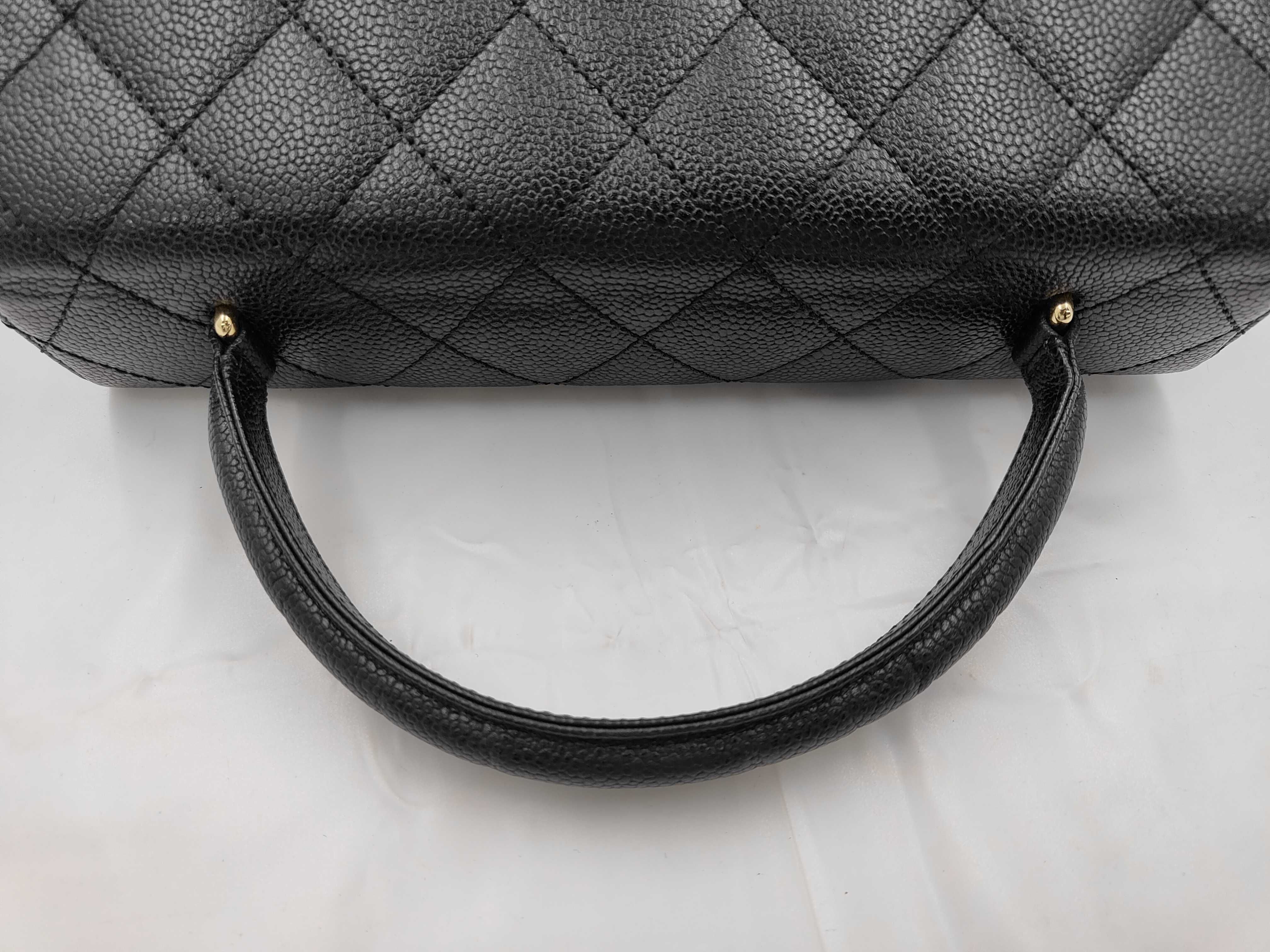 Matelassé Coco Mark Caviar Skin Handbag — view 3