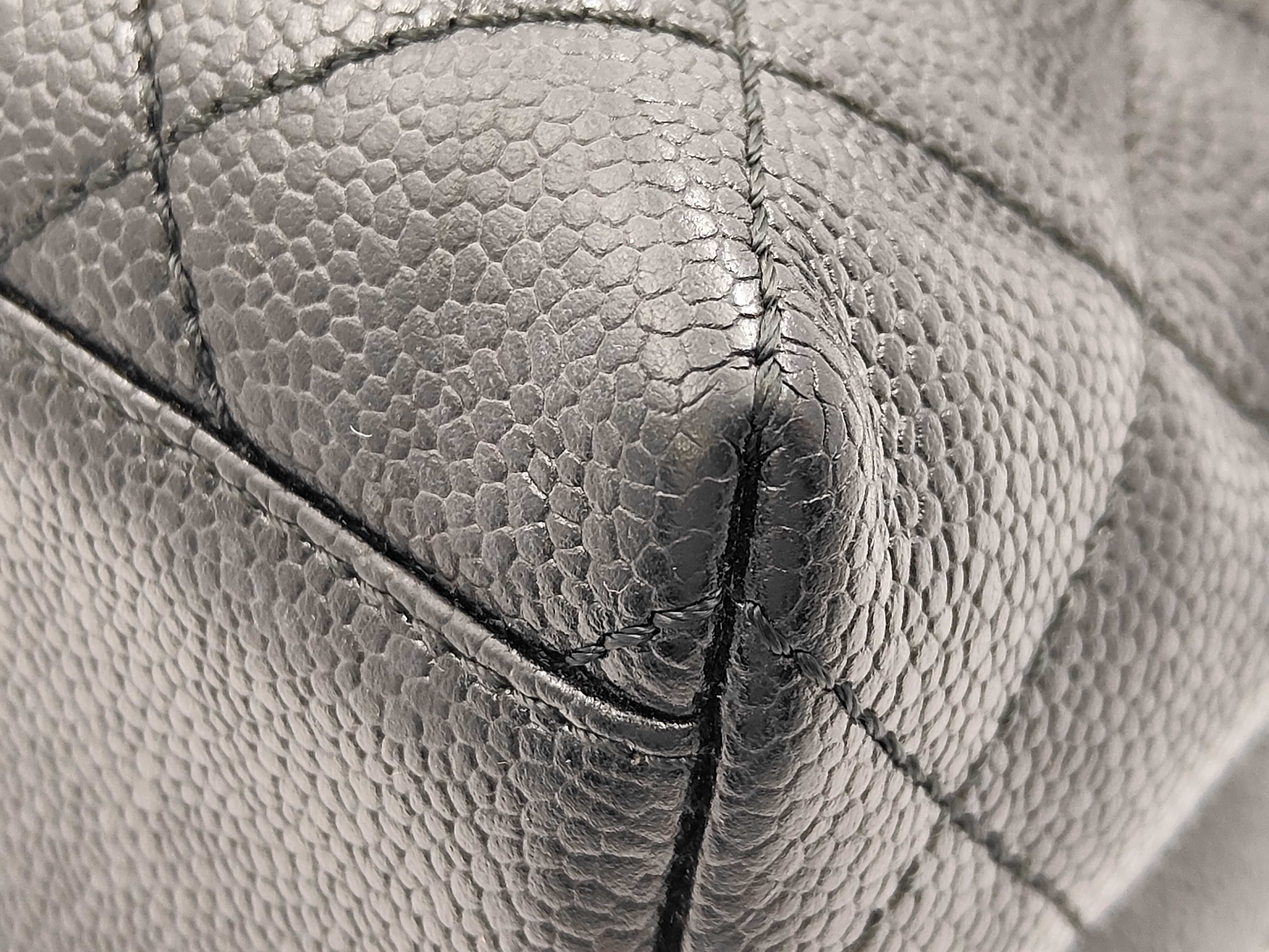 Matelassé Coco Mark Caviar Skin Handbag — view 6