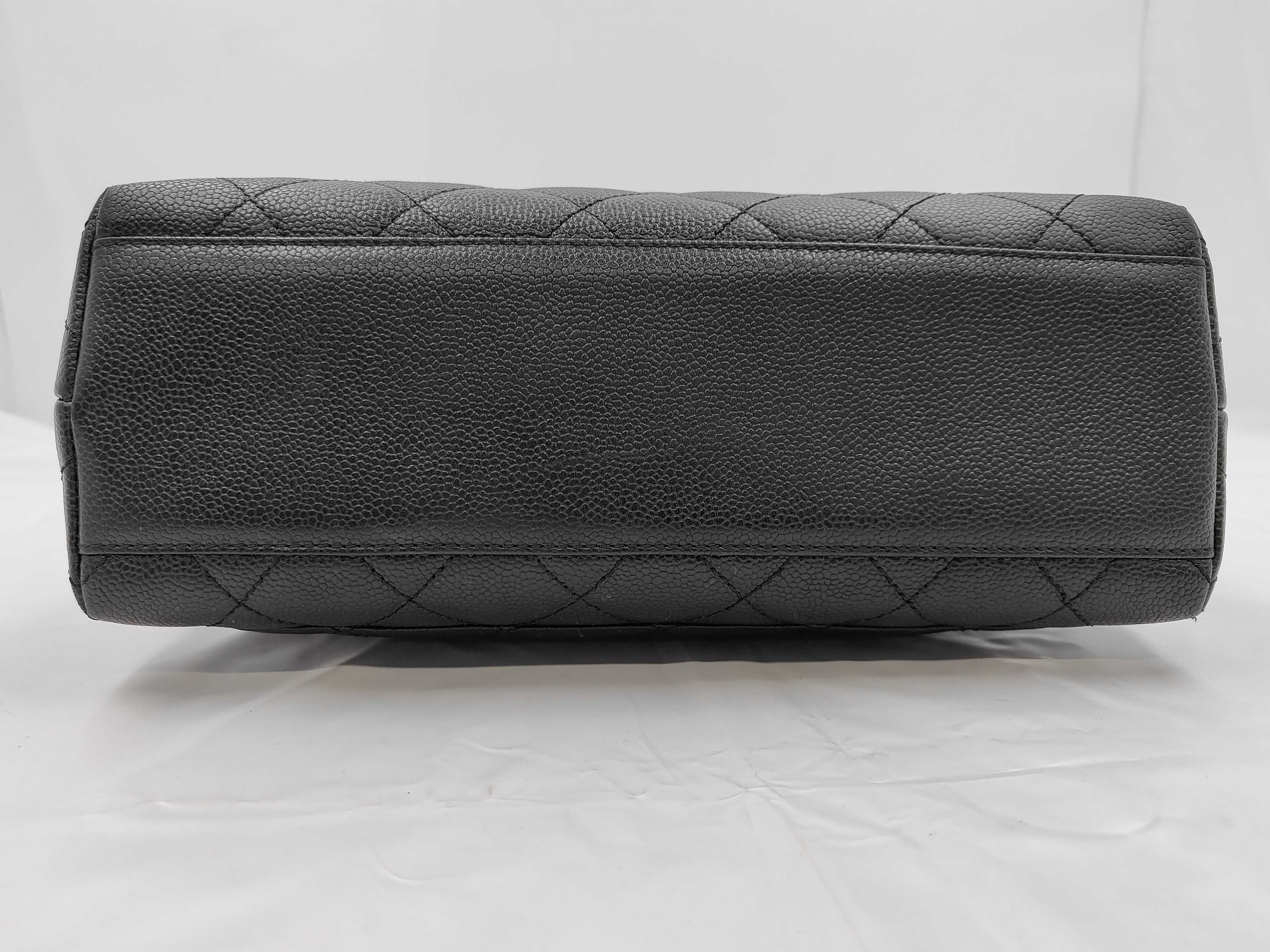 Matelassé Coco Mark Caviar Skin Handbag — view 7