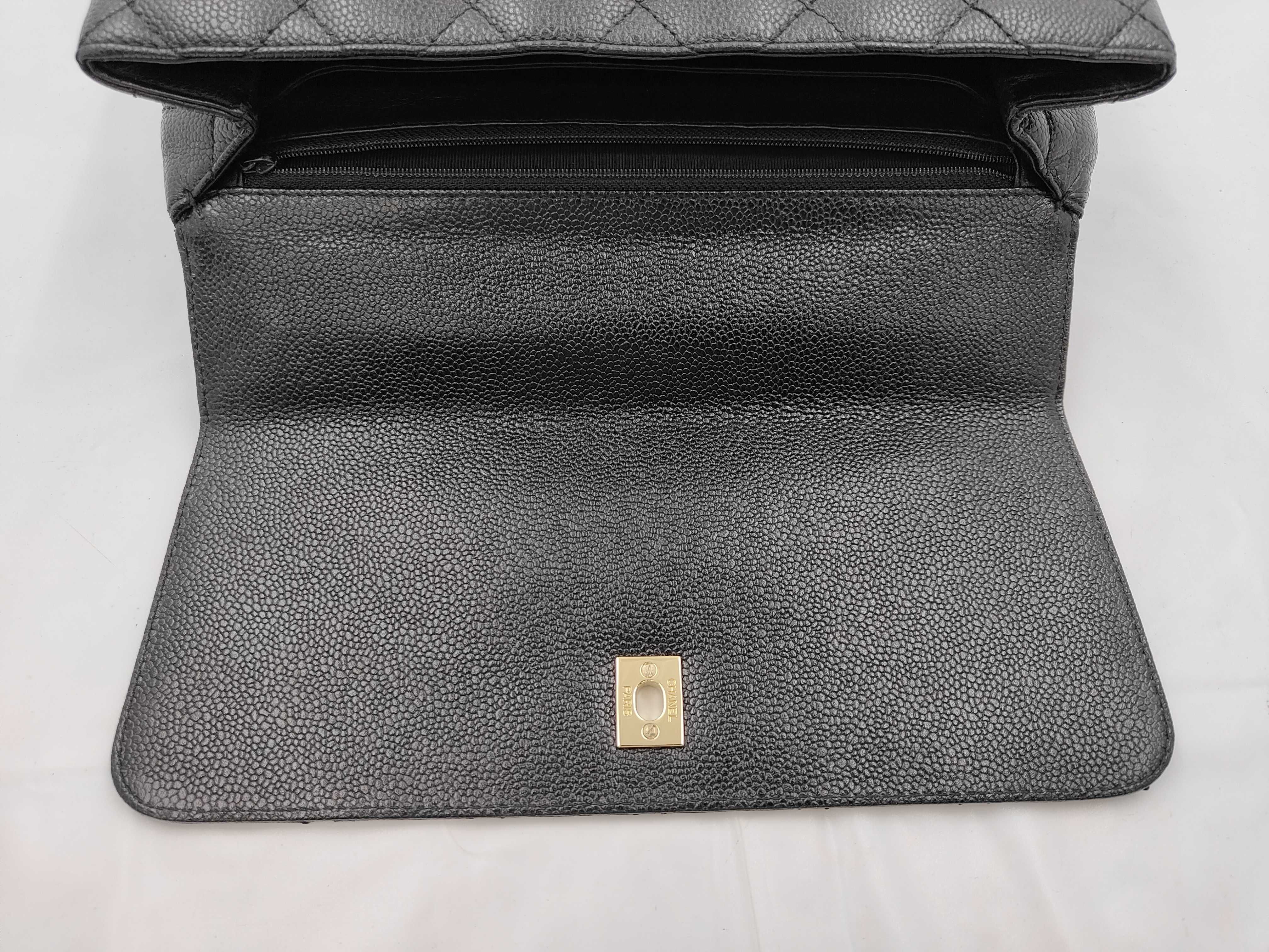 Matelassé Coco Mark Caviar Skin Handbag — view 8