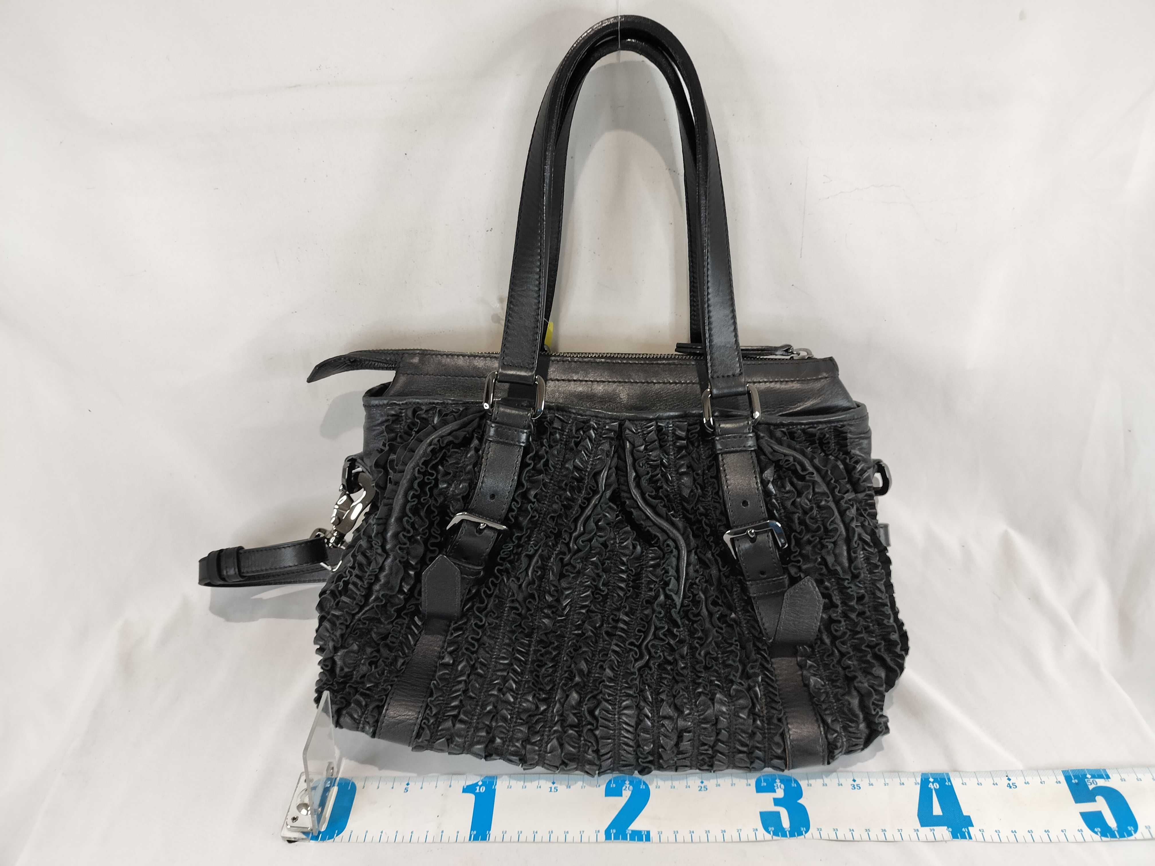 Leather Gathered Bag 2-Way Shoulder Bag — view 2