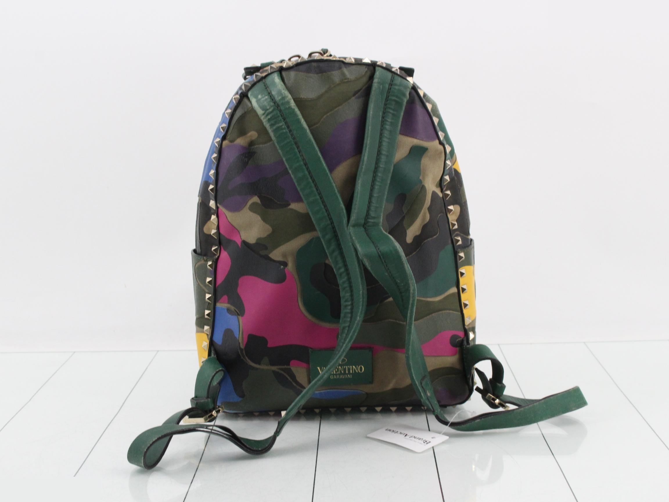 camouflage canvas backpack — view 2