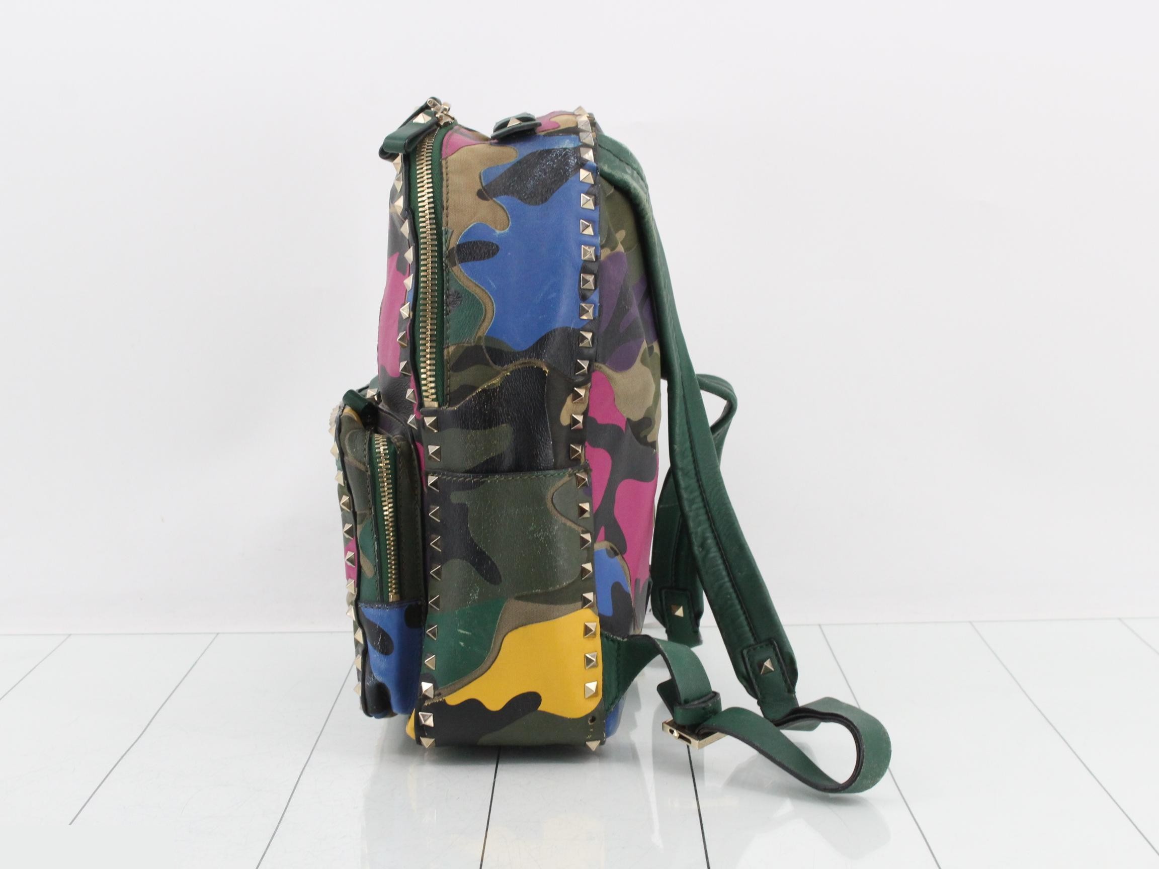camouflage canvas backpack — view 3