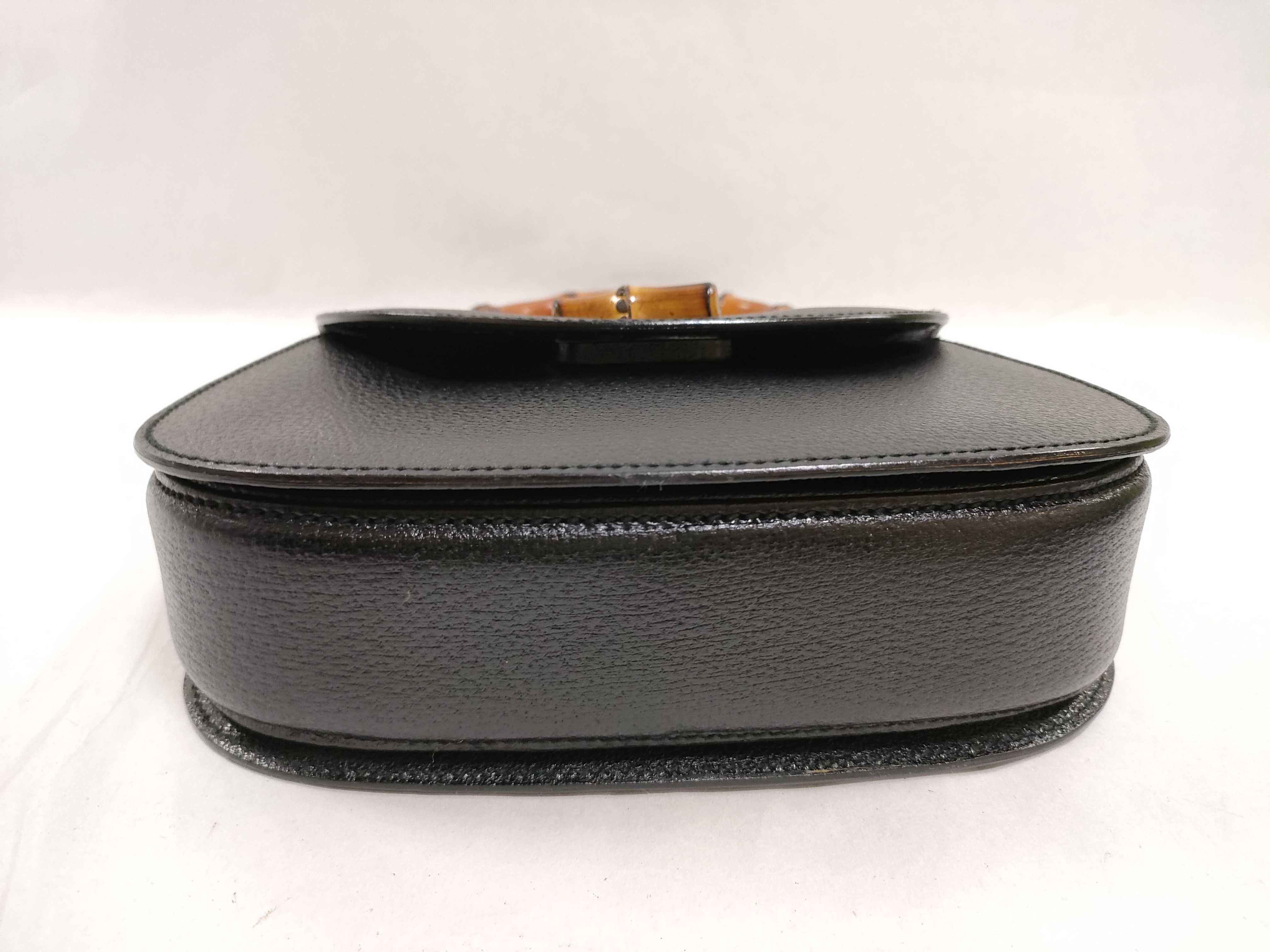 Bamboo Classic Leather Handbag (Black) — view 7
