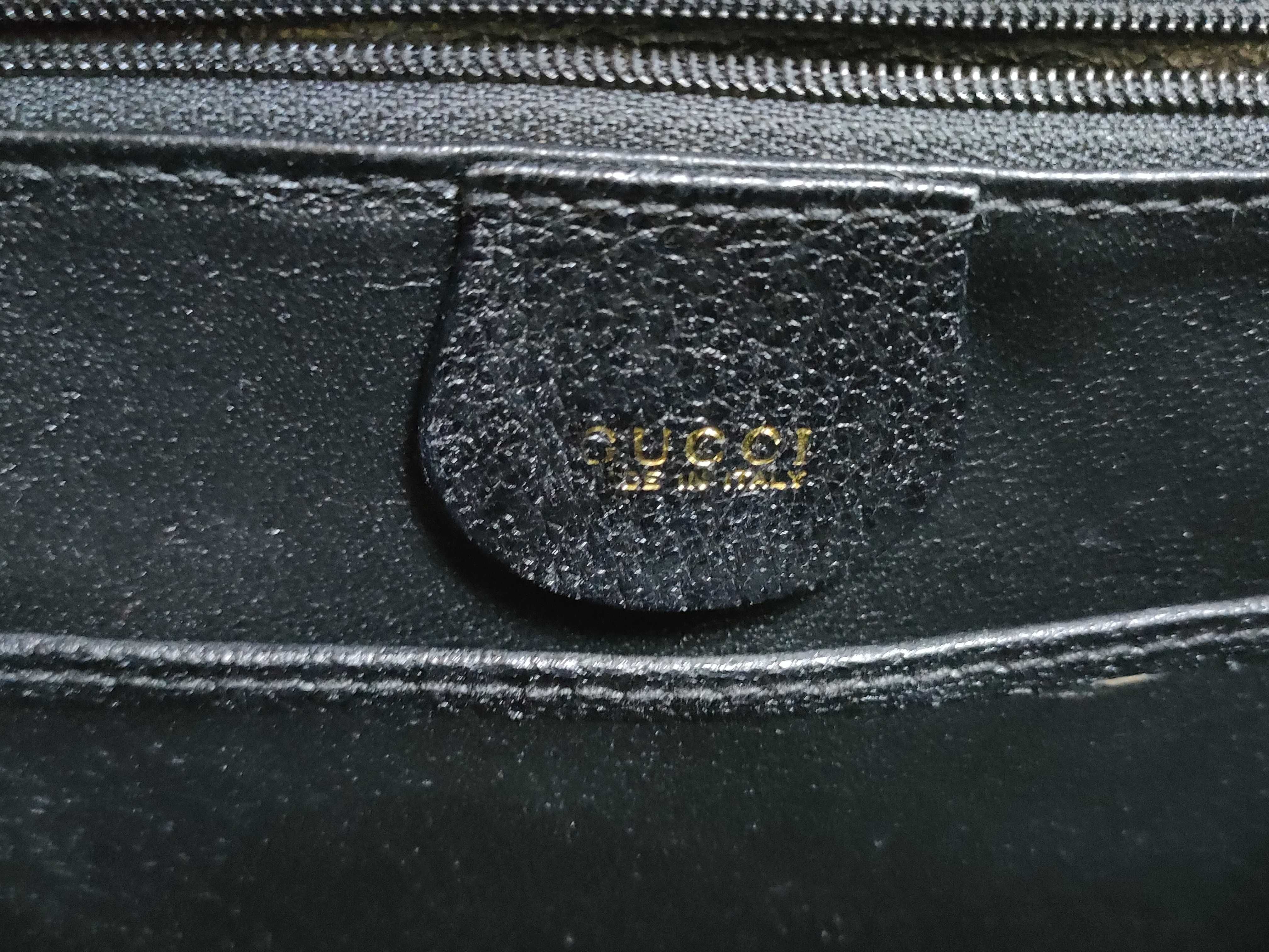 Bamboo Classic Leather Handbag (Black) — view 9