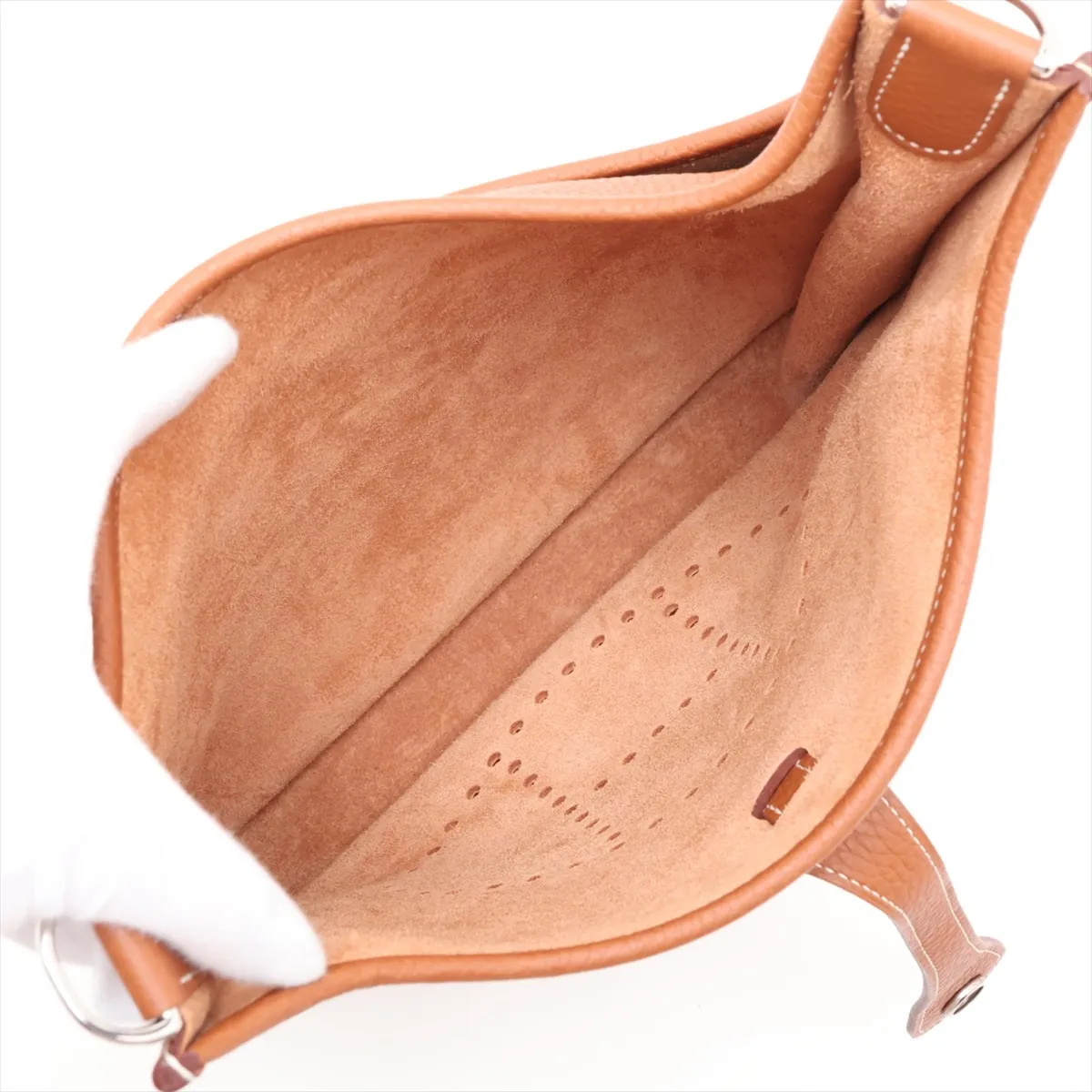 Evelyne 3 29 PM Taurillon Clemence Gold Silver Hardware T:2015 — view 6