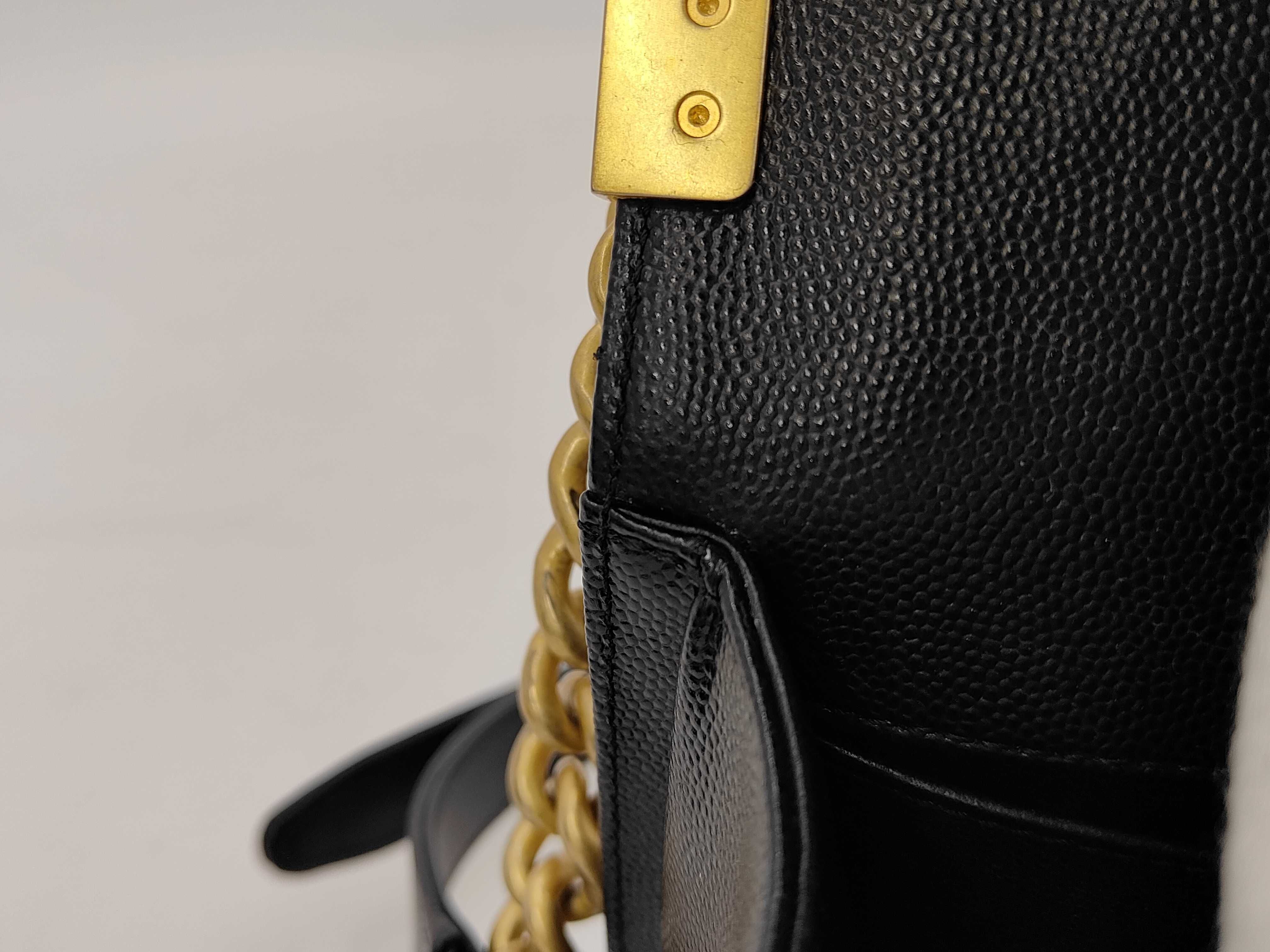 Boy Chanel A67086 GAJL8KLE Chain Shoulder Bag, Calfskin, Black, Gold Hardware, Shoulder Bag — view 11