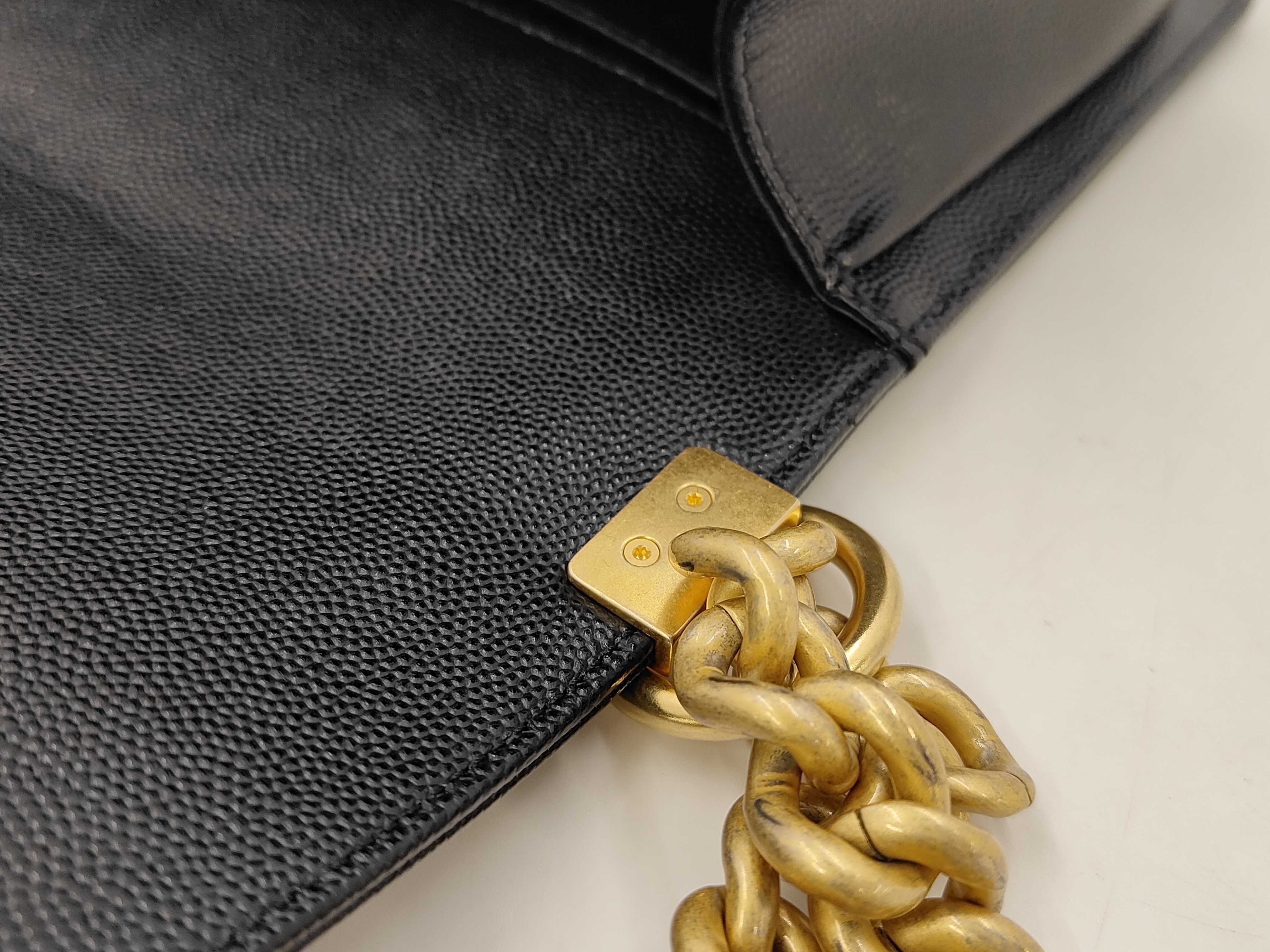 Boy Chanel A67086 GAJL8KLE Chain Shoulder Bag, Calfskin, Black, Gold Hardware, Shoulder Bag — view 13