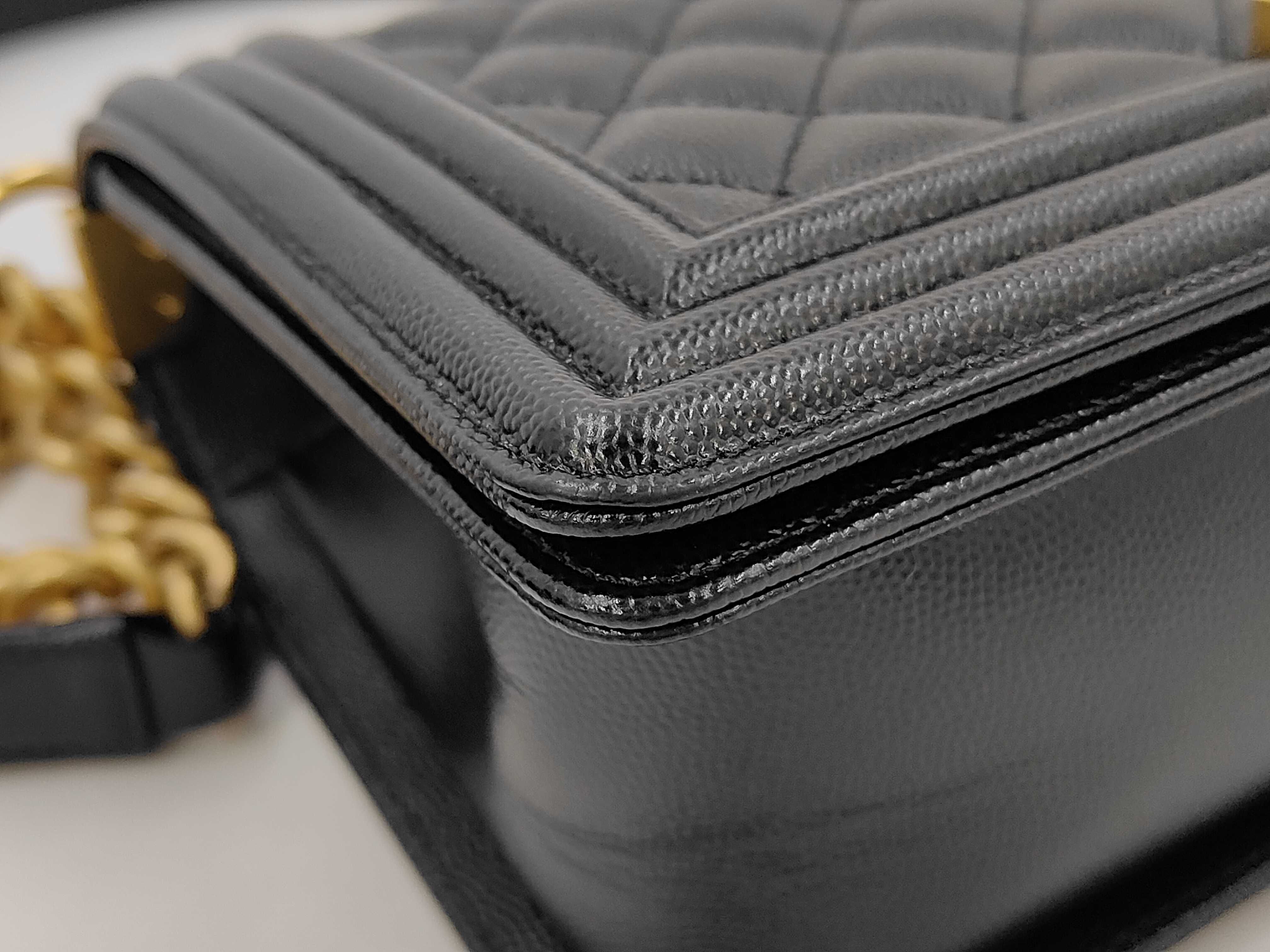 Boy Chanel A67086 GAJL8KLE Chain Shoulder Bag, Calfskin, Black, Gold Hardware, Shoulder Bag — view 6