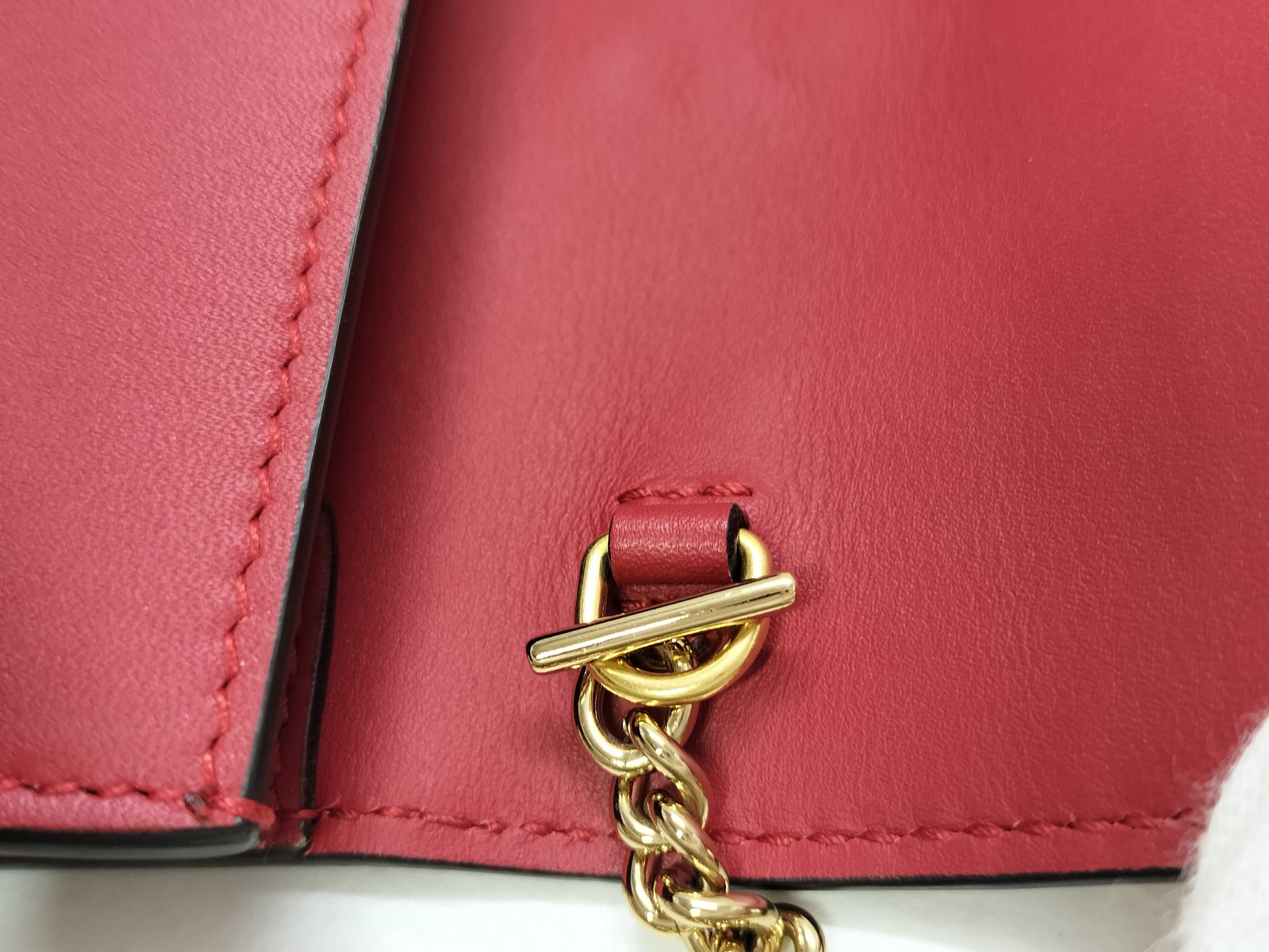 SG- Sylvie Leather Chain Shoulder Bag Red 494646 Shoulder Bag — view 5
