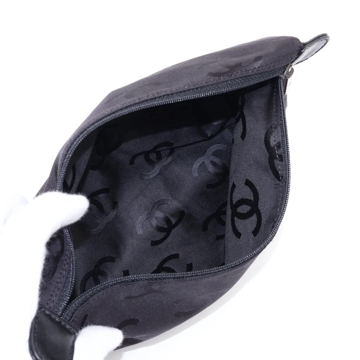 Wild Stitch Leather Handbag, Black with Gold Hardware, 6818549, Series 6 — view 12