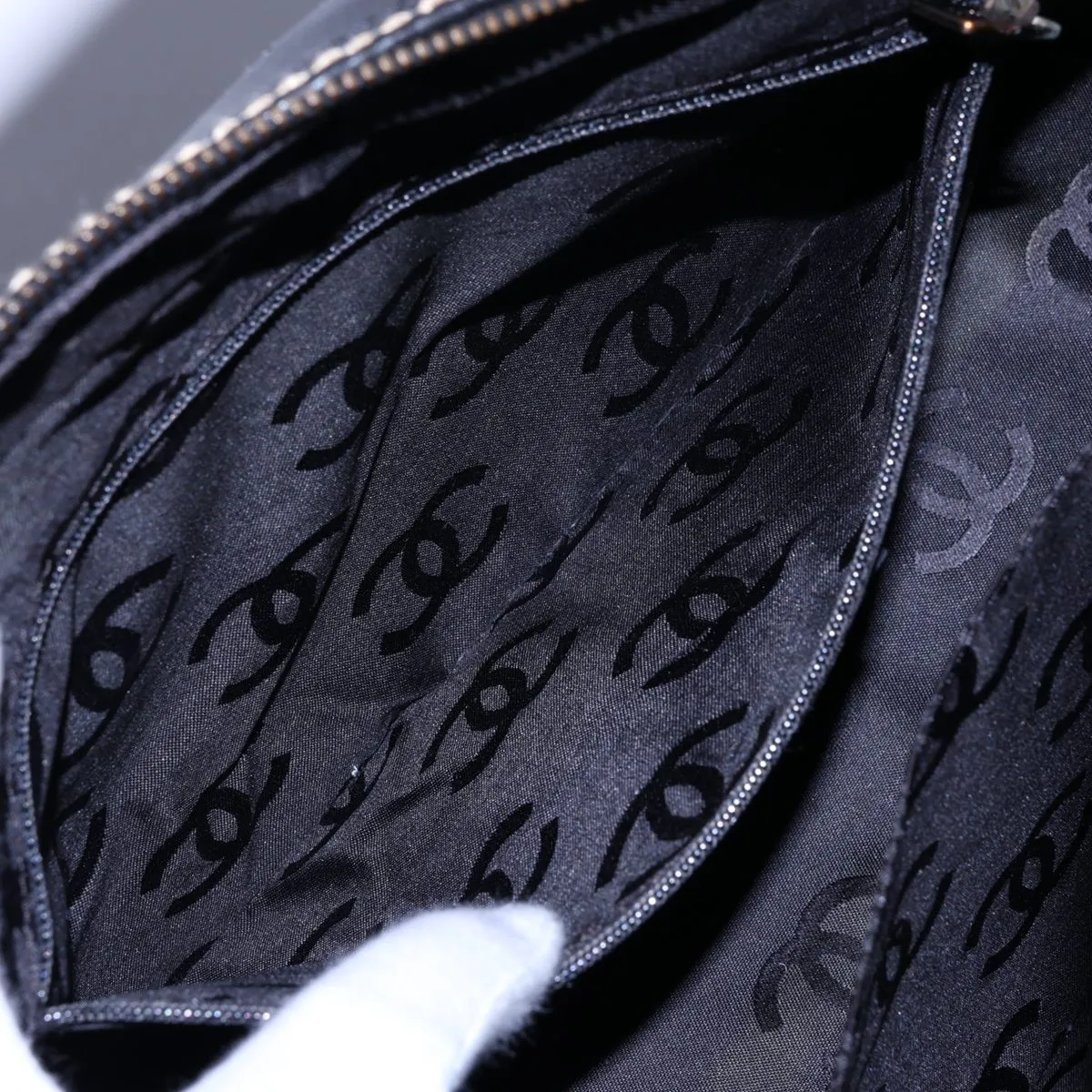 Wild Stitch Leather Handbag, Black with Gold Hardware, 6818549, Series 6 — view 8