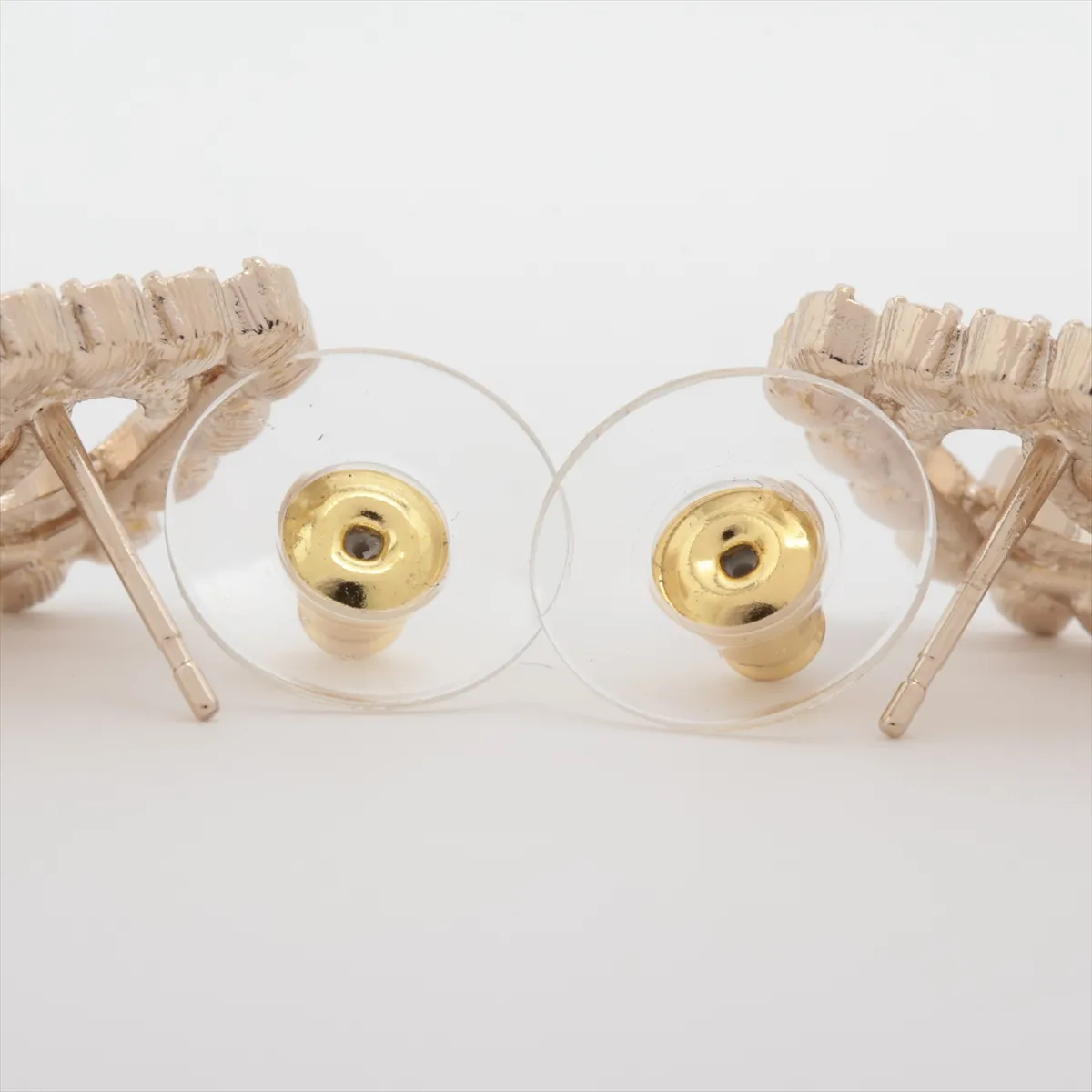 Cocomark B23K Earrings (for both ears) GP x Rhinestone Gold Thread — view 4