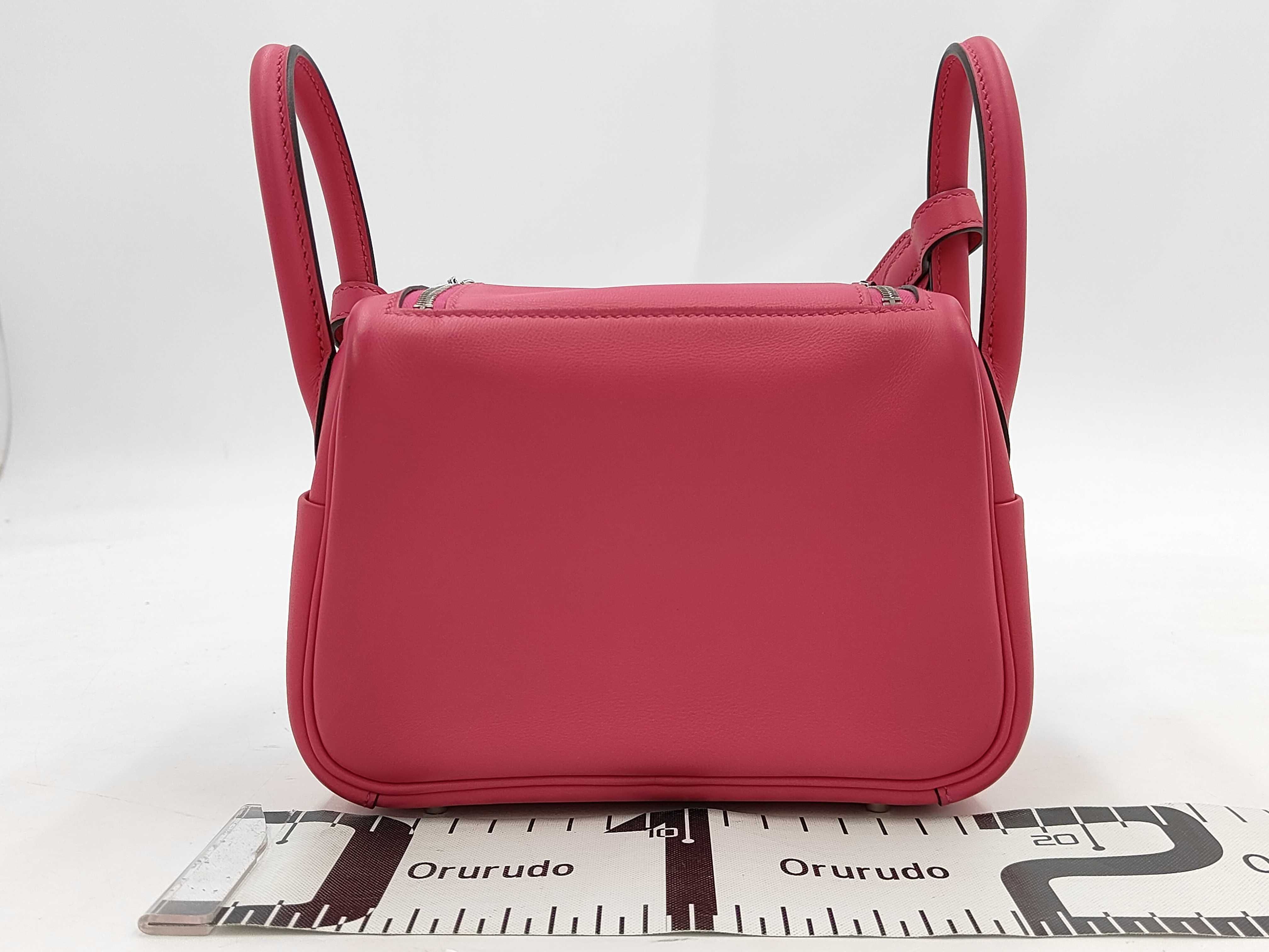 Lindy Mini Swift Verso Rose Mexico x Rouge Piment Z-stamped handbag — view 2