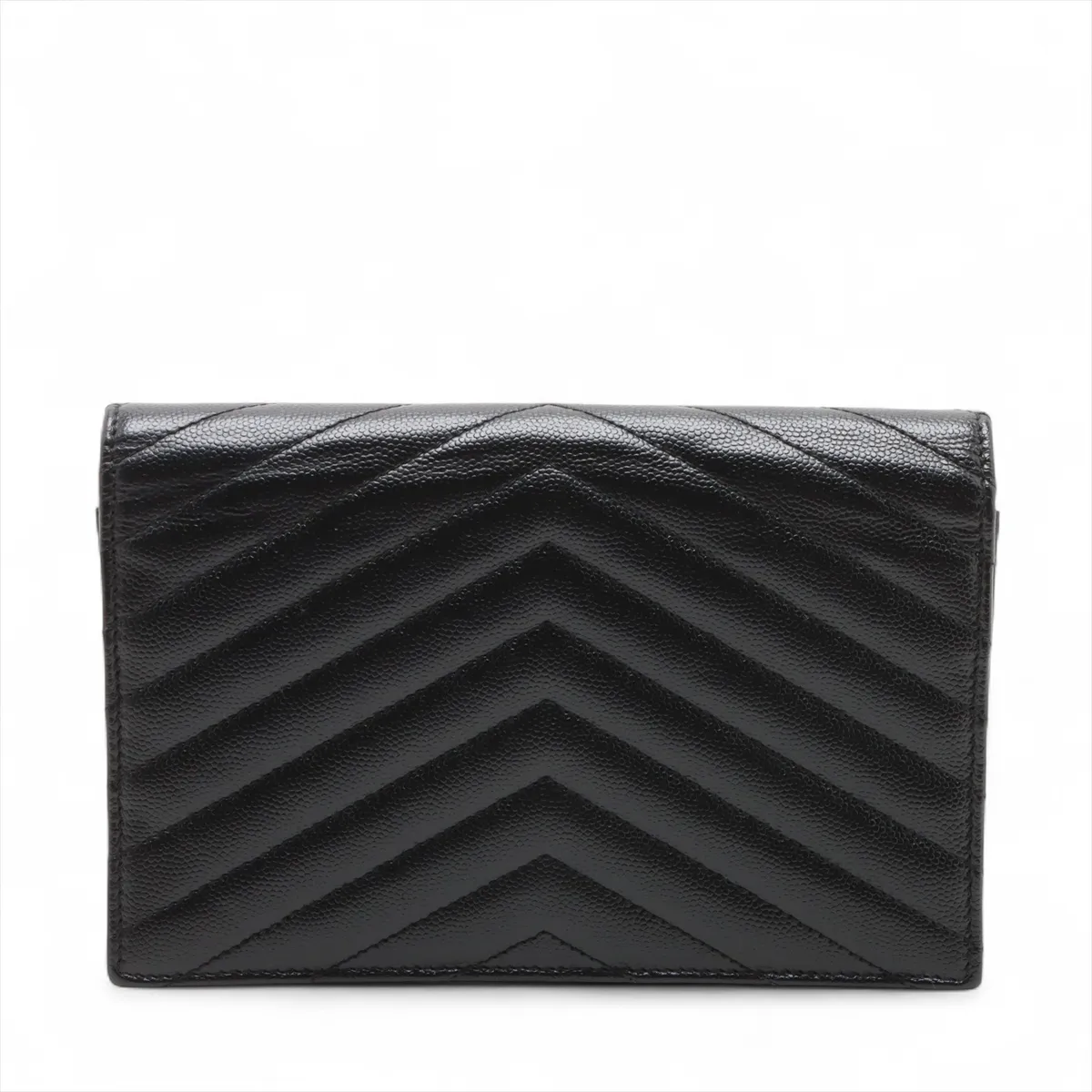 Cassandra Leather Chain Shoulder Bag Black 393953 — view 2