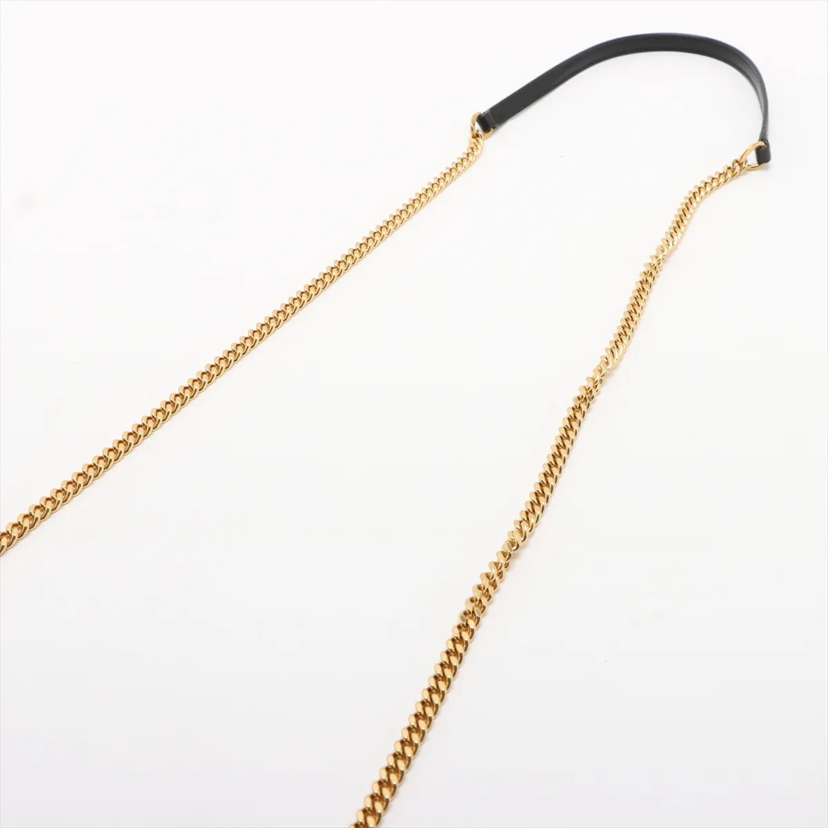 Cassandra Leather Chain Shoulder Bag Black 393953 — view 5
