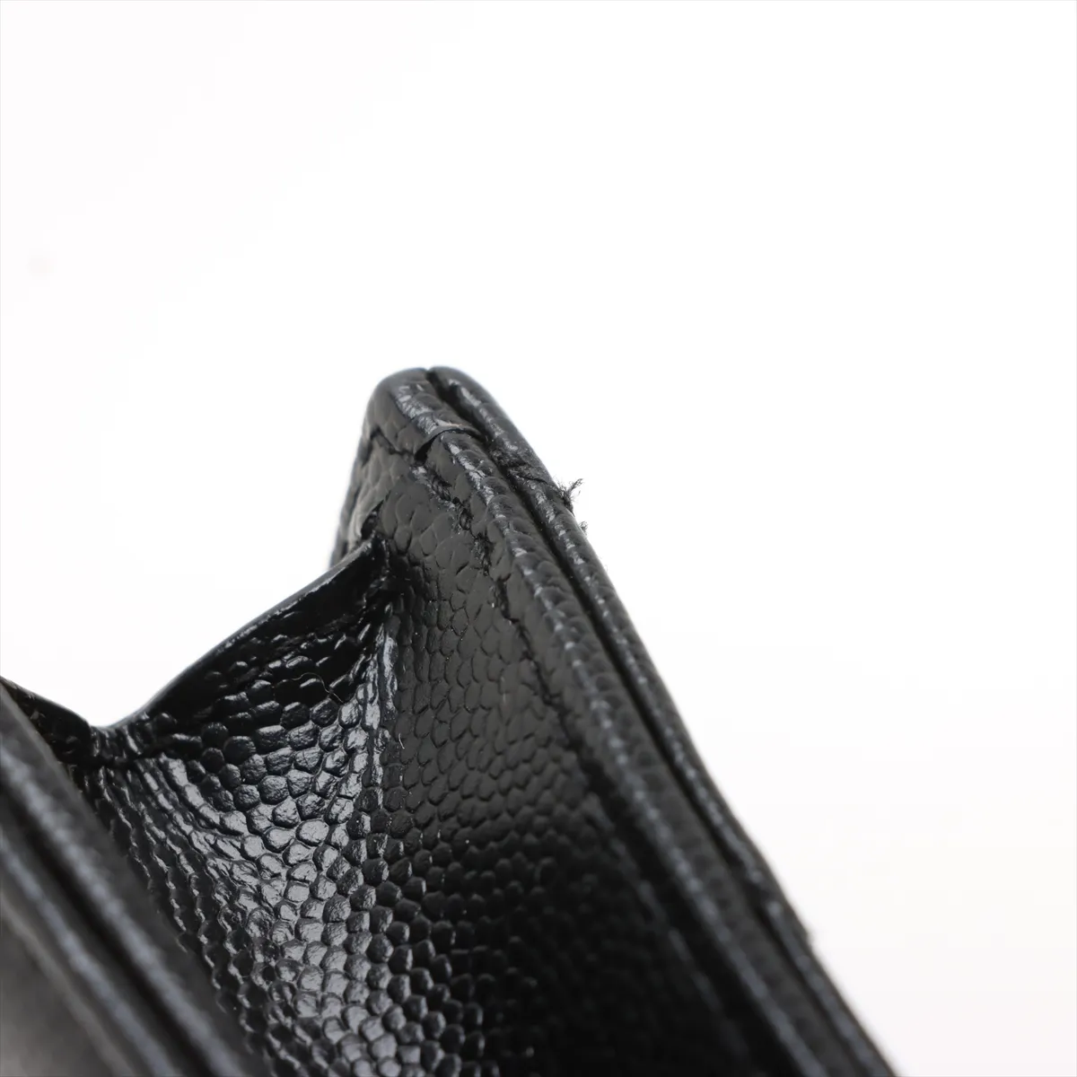 Cassandra Leather Chain Shoulder Bag Black 393953 — view 10