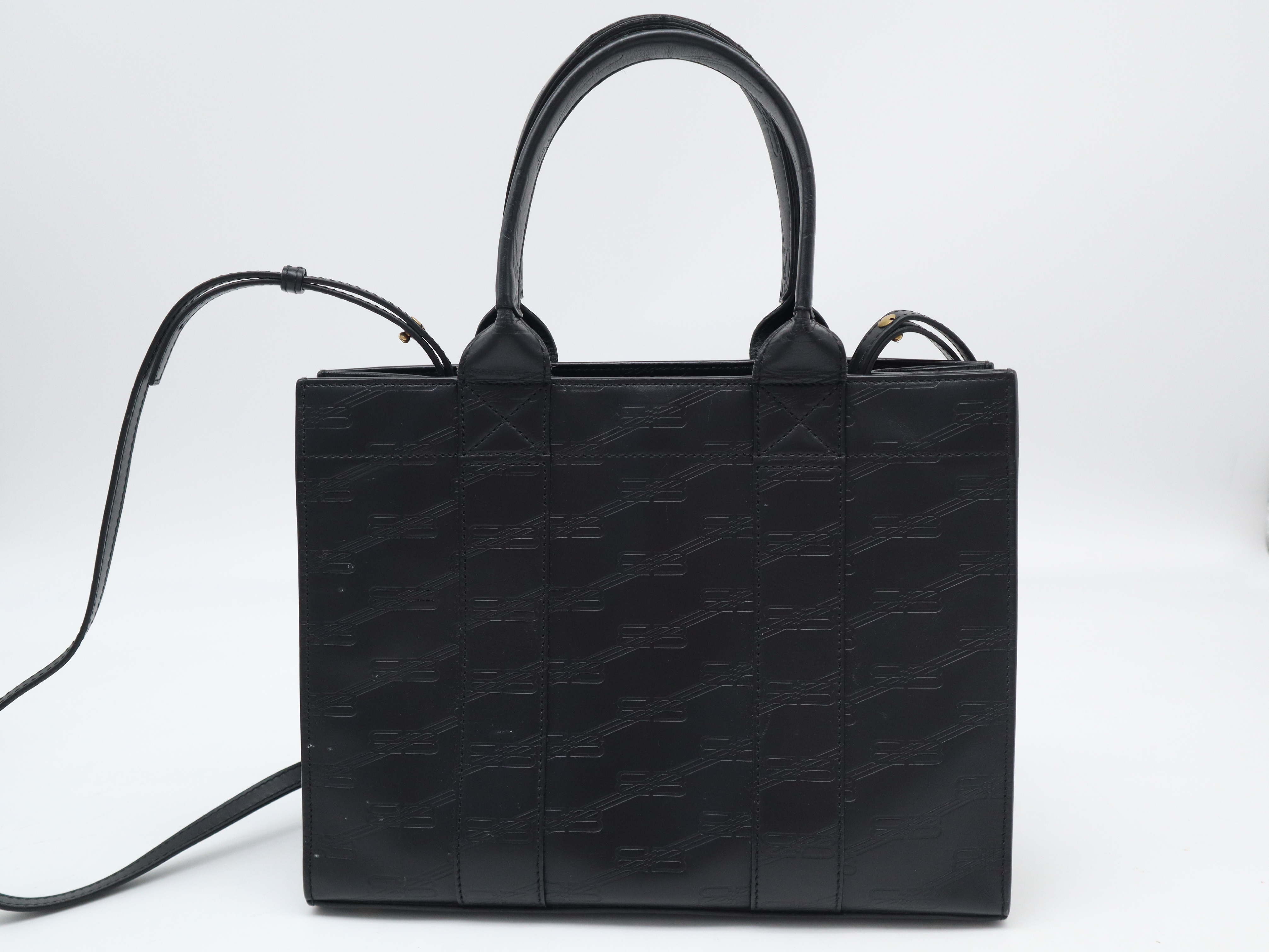 714187BB Monogram Hardware 2.0 Small Black Tote Bag with Dust Bag — view 2