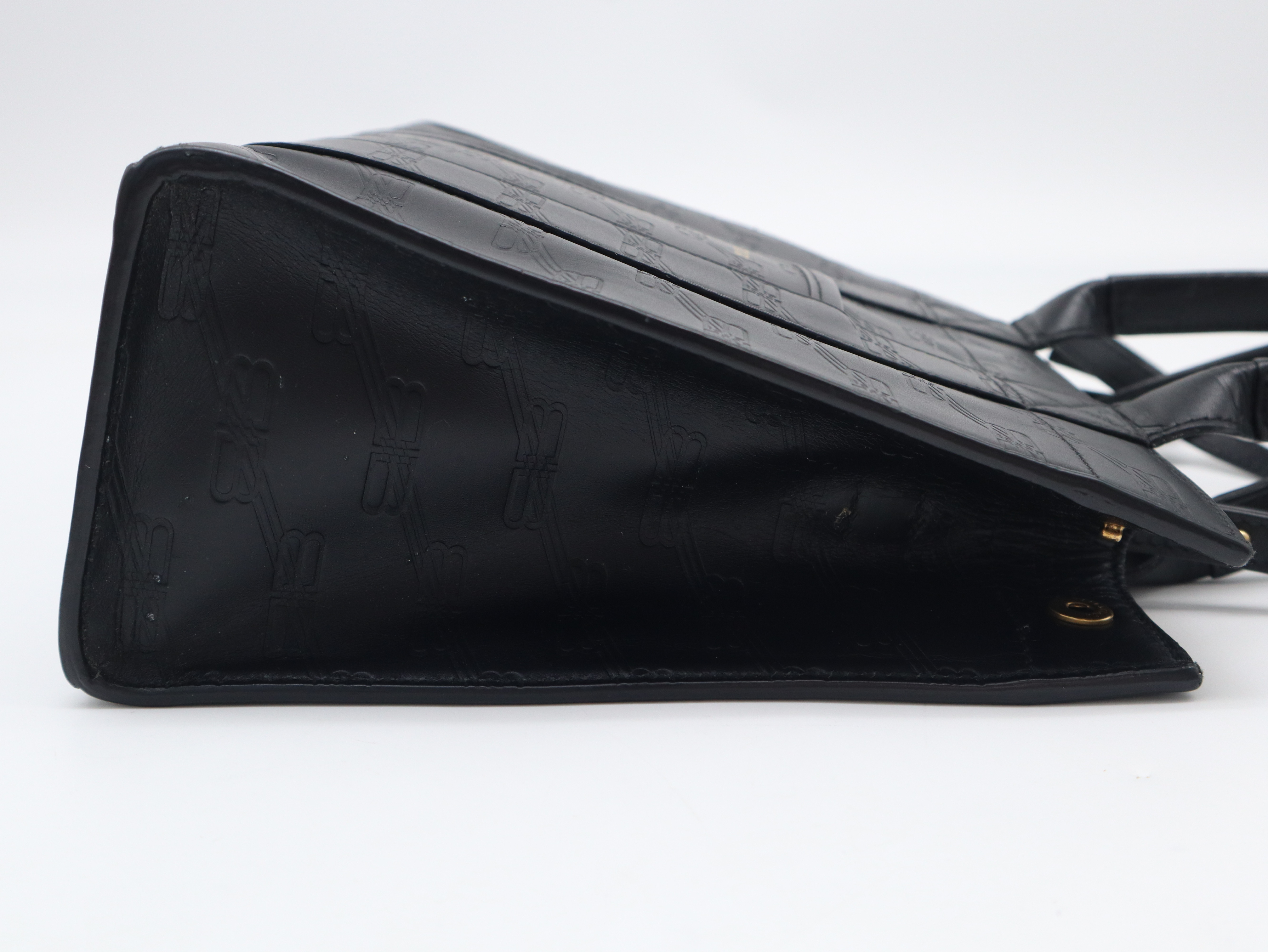 714187BB Monogram Hardware 2.0 Small Black Tote Bag with Dust Bag — view 4