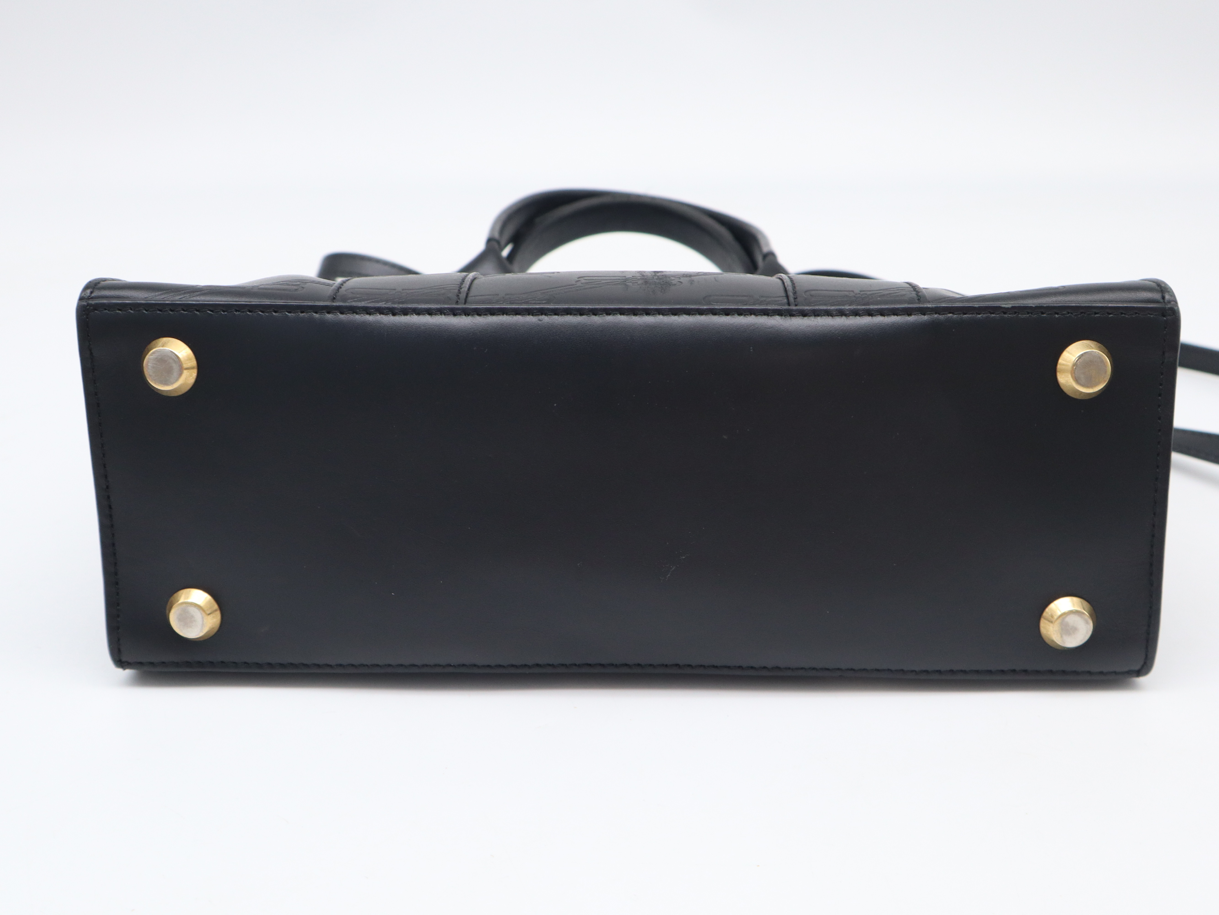 714187BB Monogram Hardware 2.0 Small Black Tote Bag with Dust Bag — view 5
