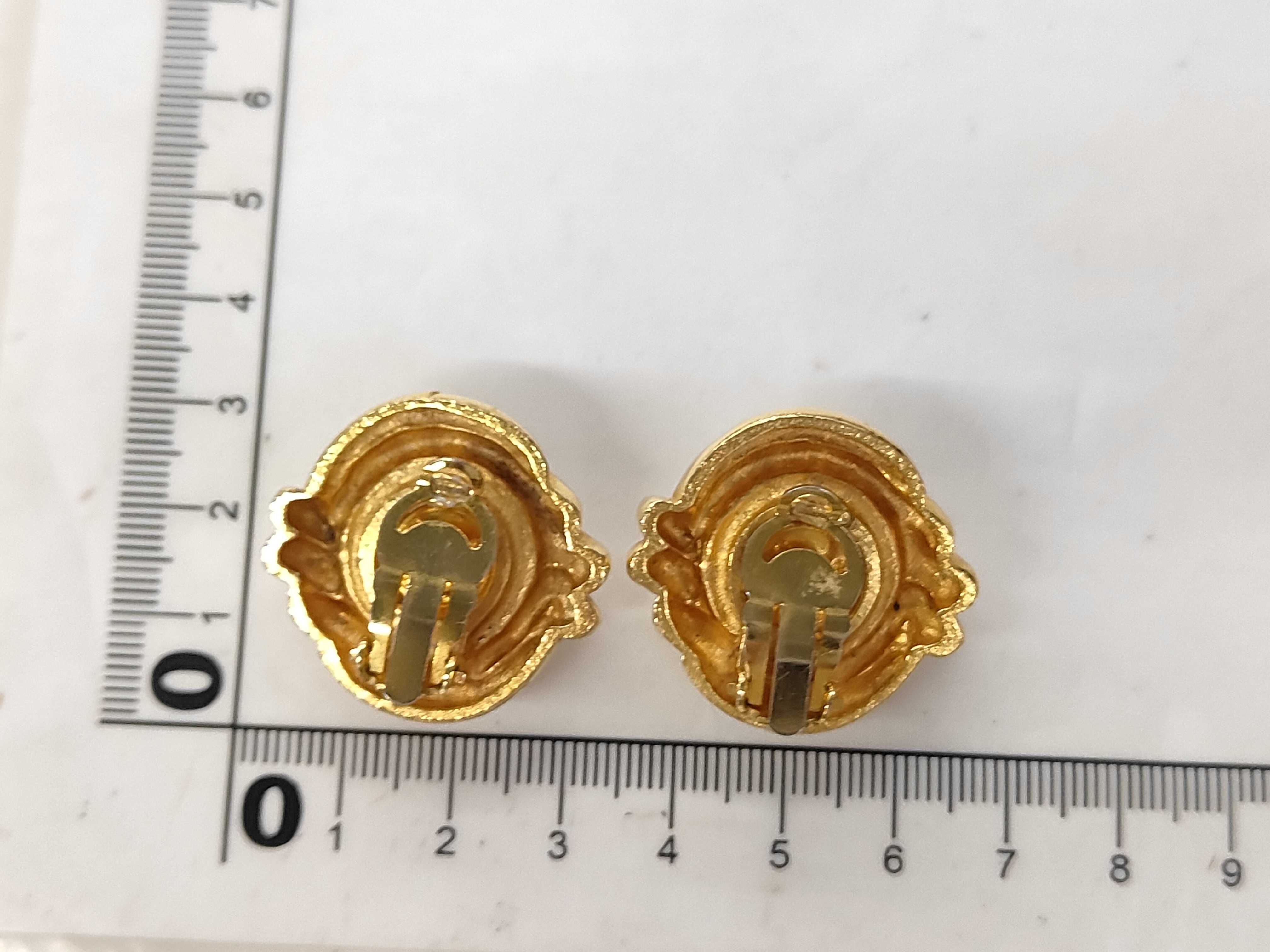 Gold Plated Faux Pearl Vintage Earrings — view 6