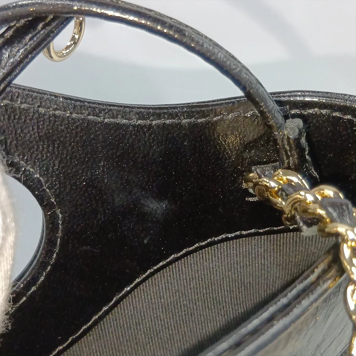 [Individually packaged] Chanel 31 Mini Shiny Calfskin 2-Way Handbag, Black with Gold Hardware, TUX60GP5, Random Plate — view 12