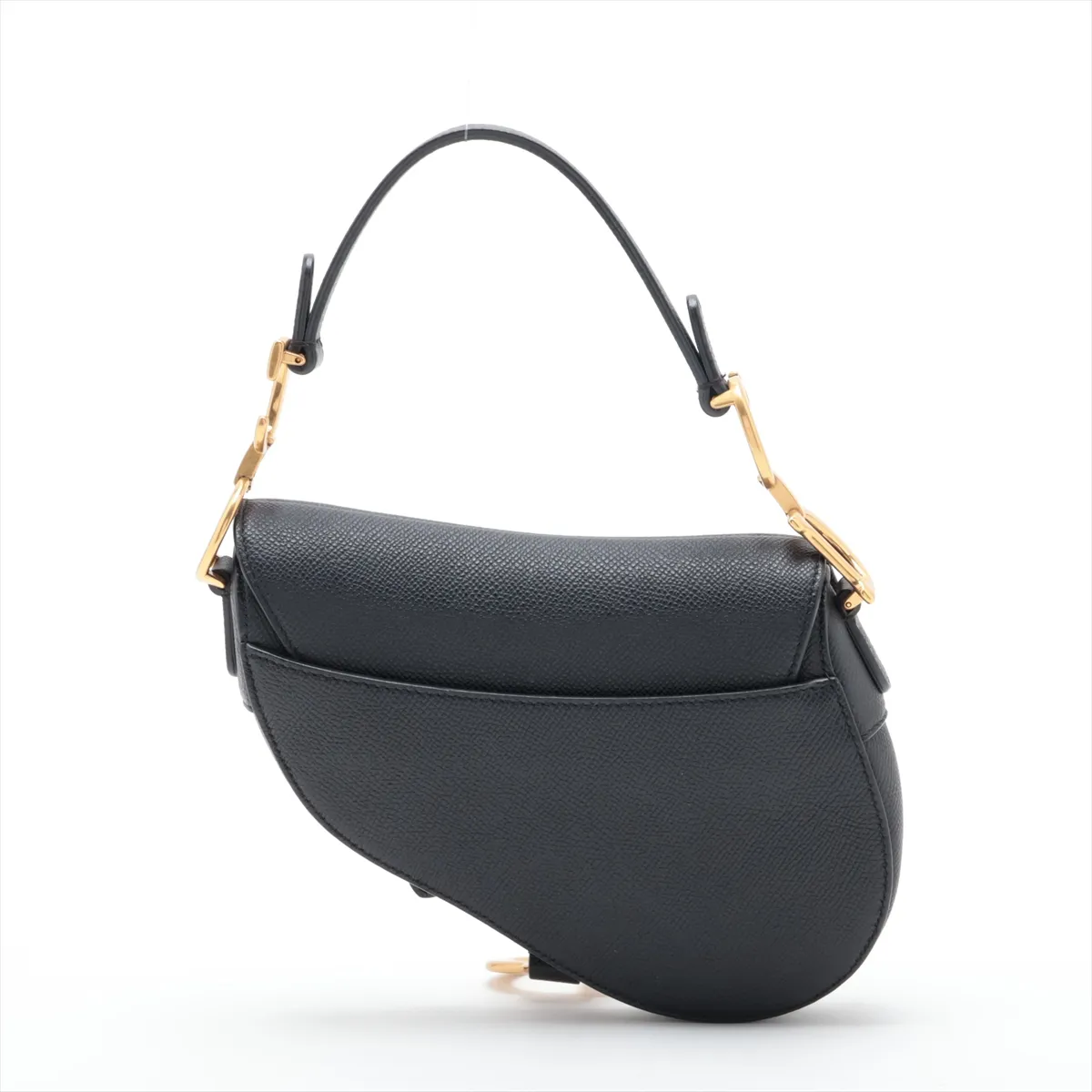Saddle Leather Handbag, Black — view 2