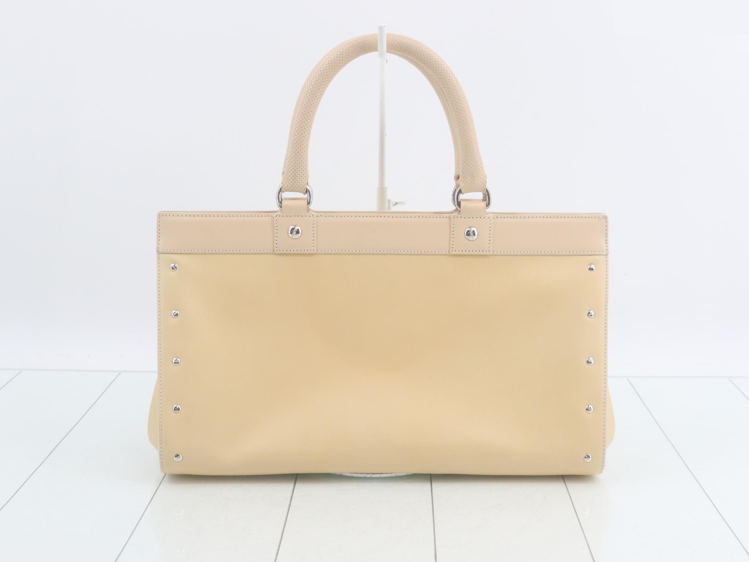 Turnlock Studded Leather Handbag — view 2