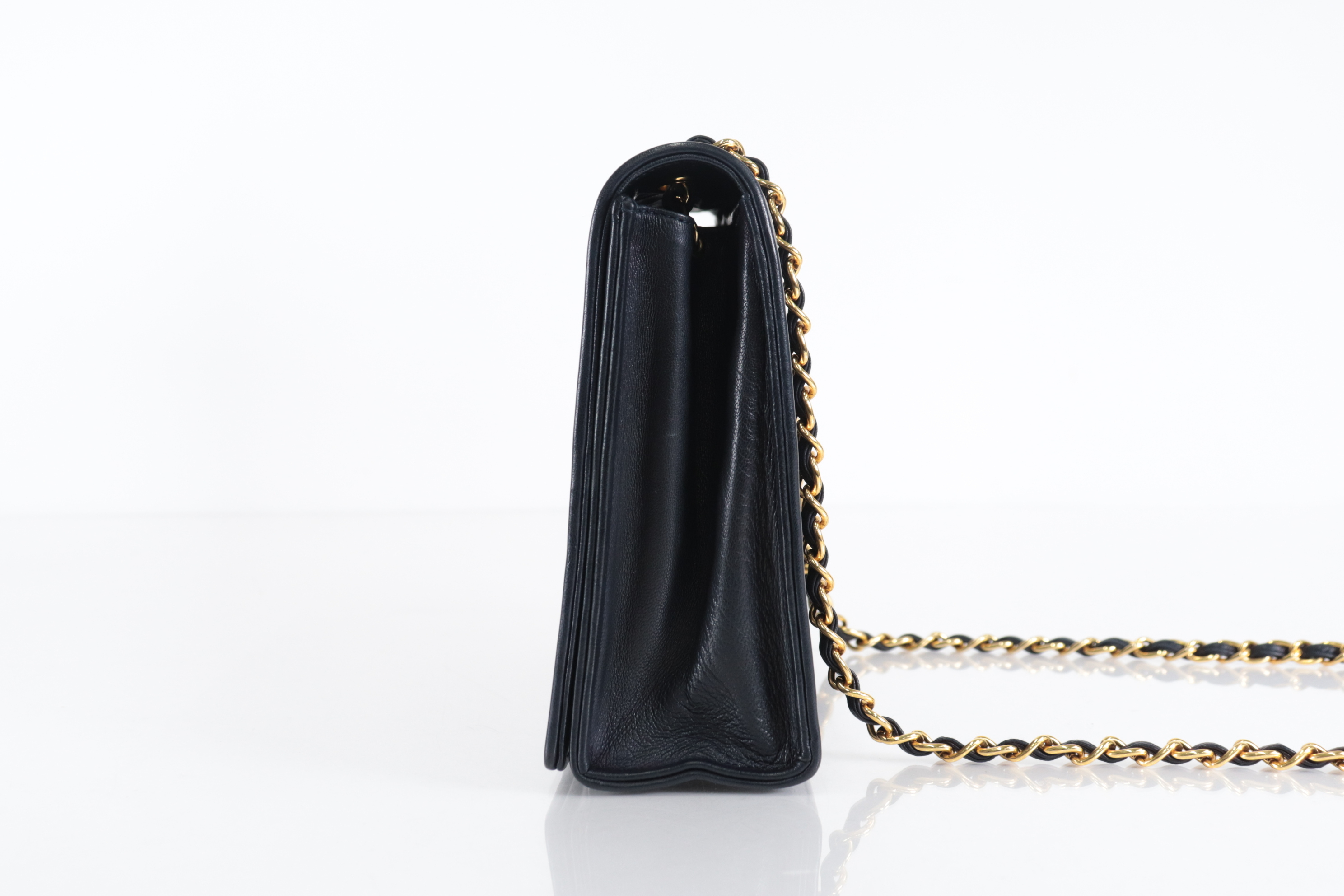 Coco Mark Lambskin Chain Shoulder Bag, Navy, Series 0 (Shoulder Bag) — view 5