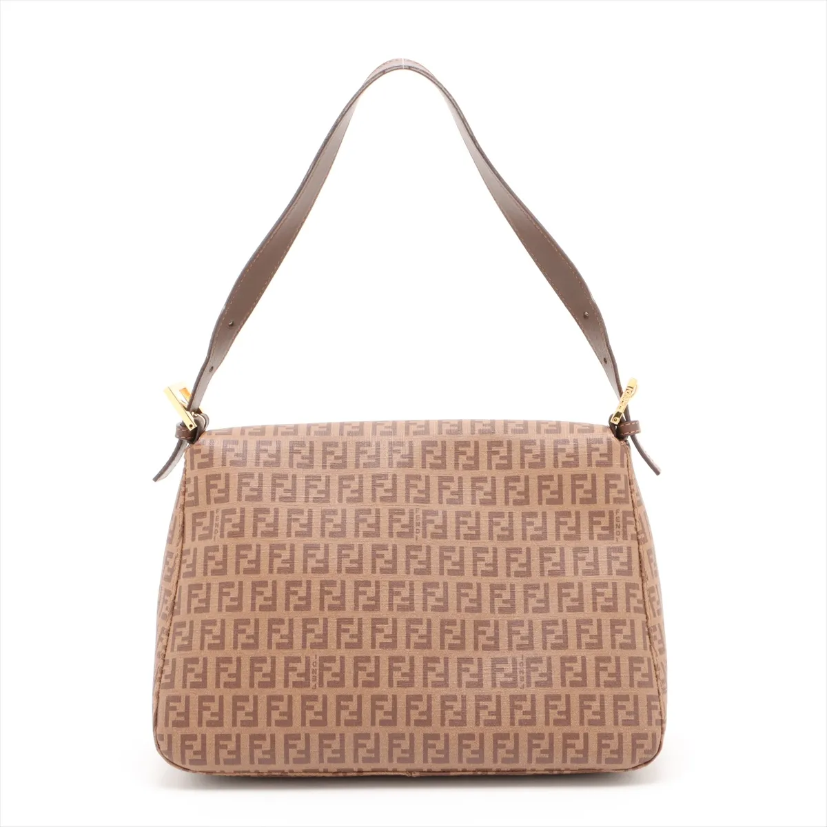 Zucchino Mamma Bucket PVC x Leather Shoulder Bag Brown 8BR001 — view 2