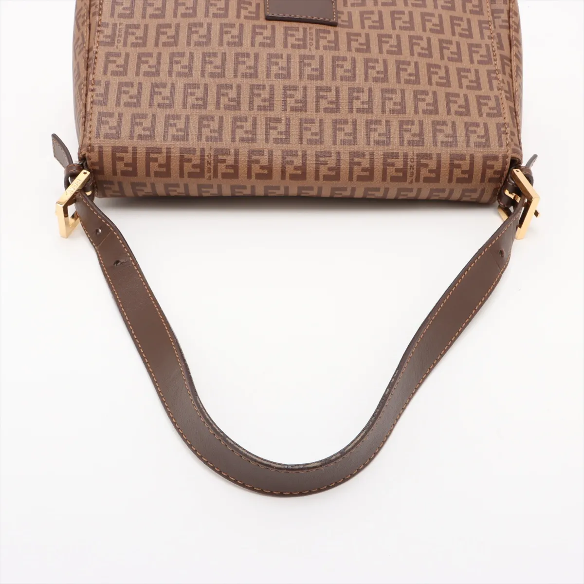 Zucchino Mamma Bucket PVC x Leather Shoulder Bag Brown 8BR001 — view 5