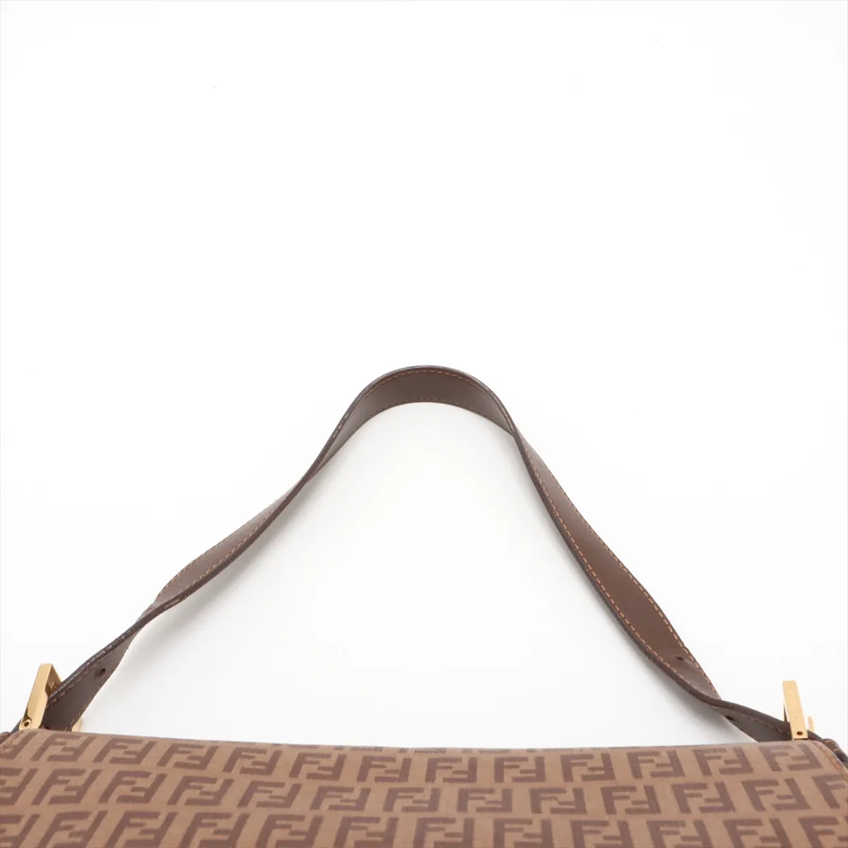 Zucchino Mamma Bucket PVC x Leather Shoulder Bag Brown 8BR001 — view 6