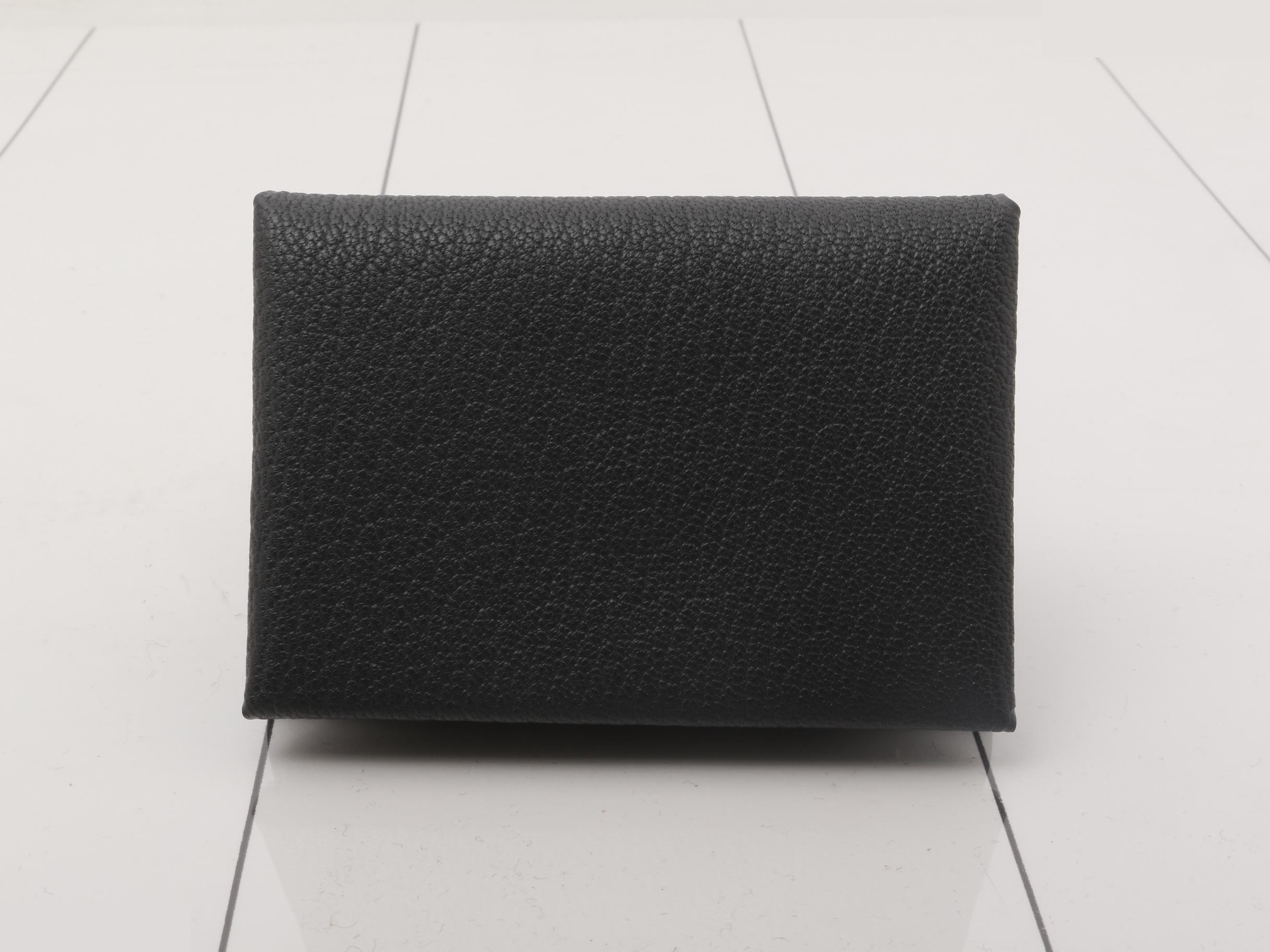 Calvi Duo Coin Card Case, K Stamp, Chevre Leather, Unused — view 2