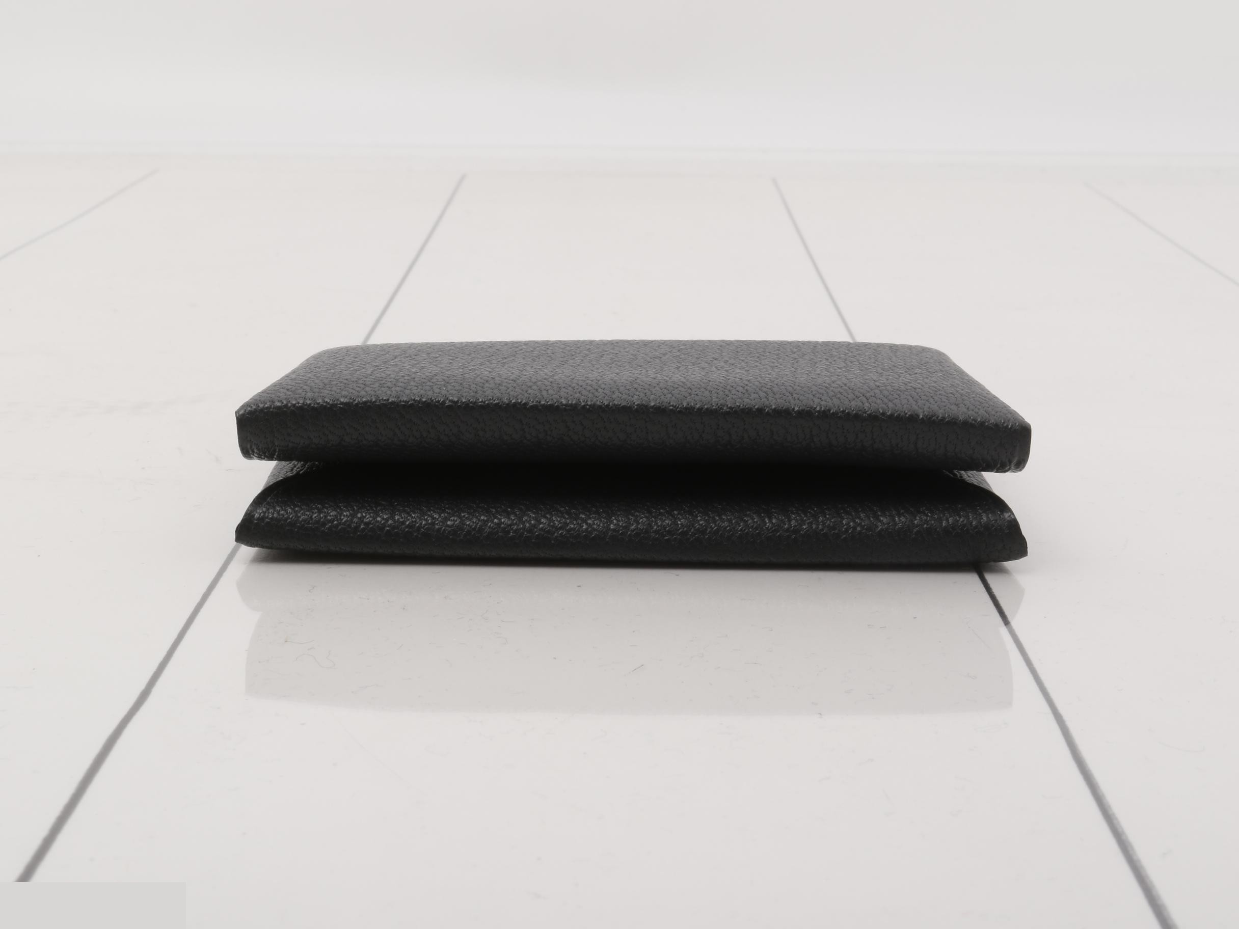 Calvi Duo Coin Card Case, K Stamp, Chevre Leather, Unused — view 3