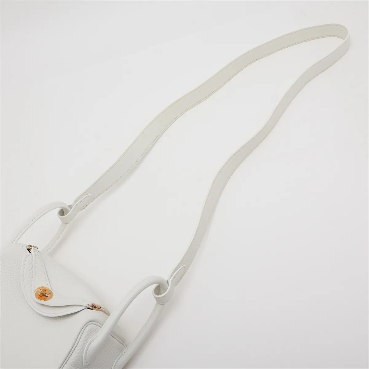 [Individually packaged] Hermes Lindy Mini 20 Taurillon Clemence New White Gold Hardware B: 2023 — view 5