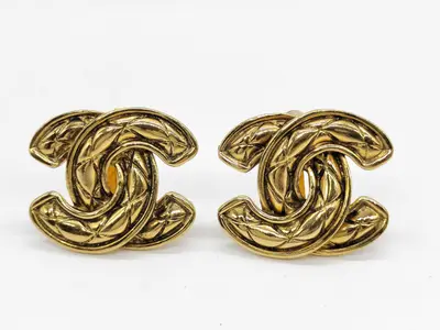 Coco Mark Quilted Earrings 2458 Earrings